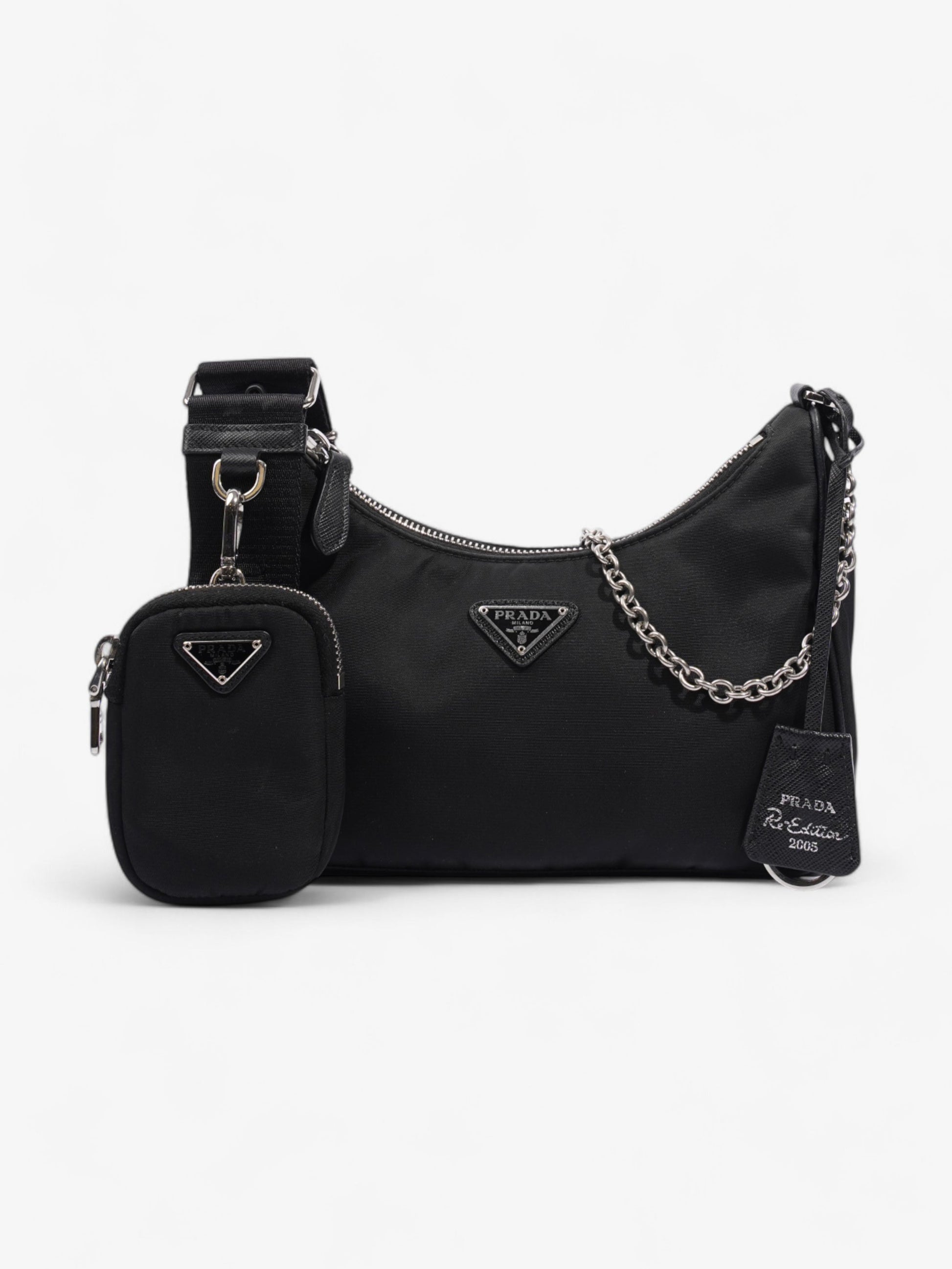 Prada Re Edition Crossbody Bag Nylon Black Black Nylon 6