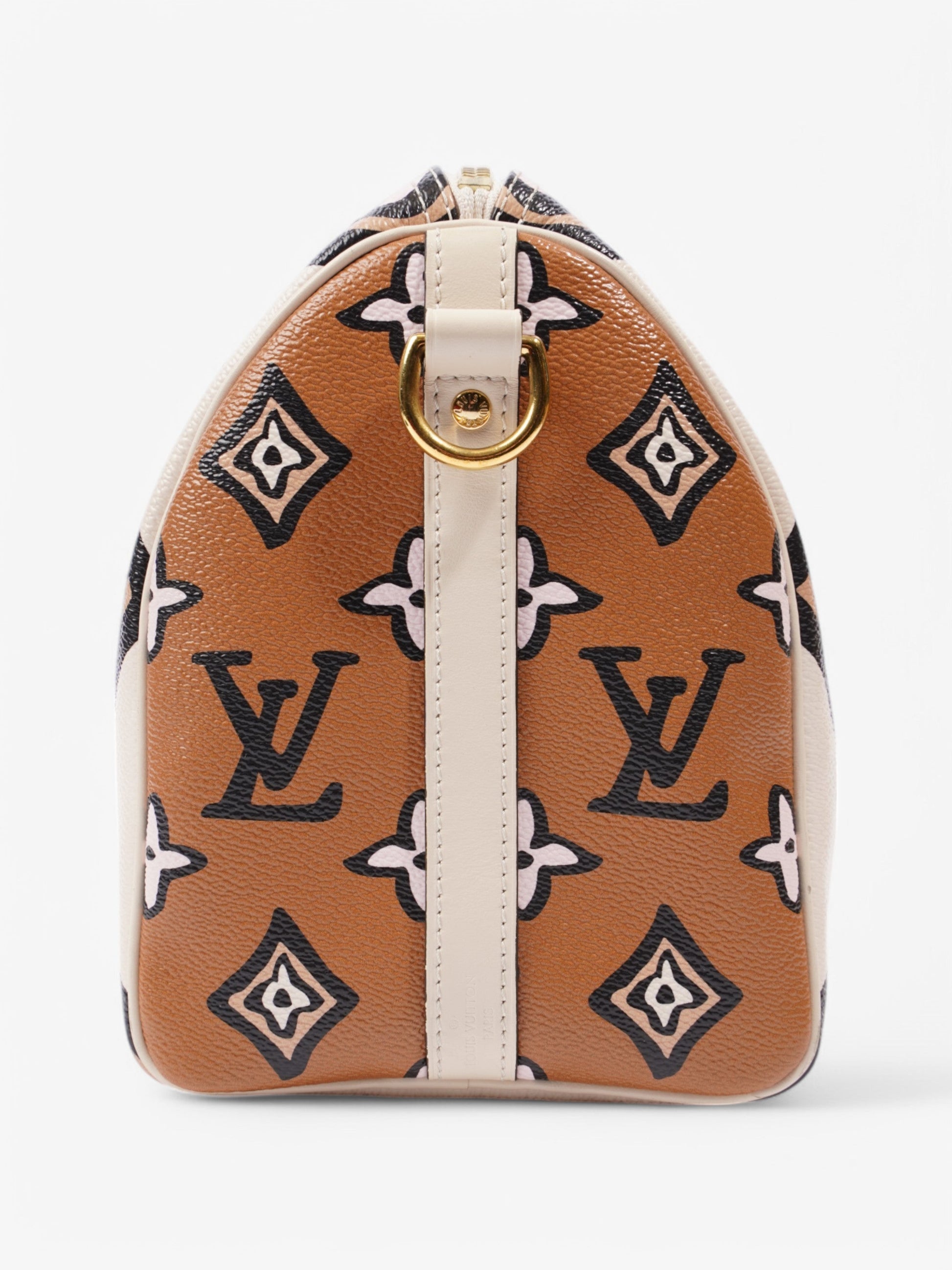 Louis Vuitton Speedy Bandouliere Cream Coated 25 Brown Canvas Coated Canvas Apparel