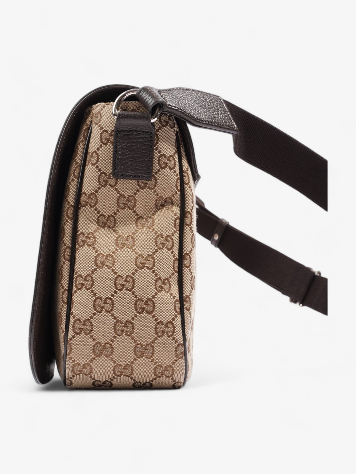 Gucci Messenger Bag Canvas Beige Shoulder Bag