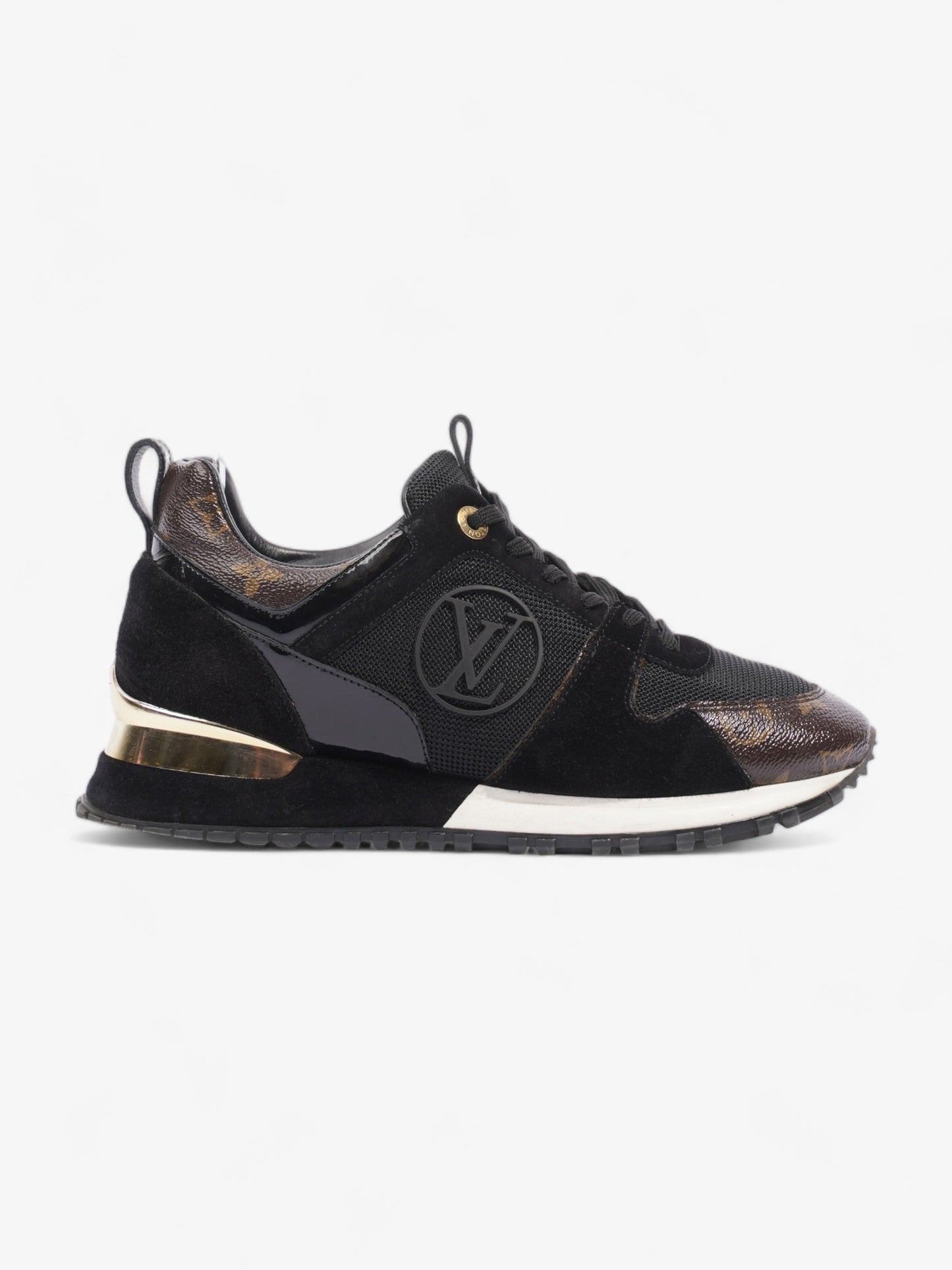 Louis Vuitton Run Away Trainers EU 38 UK Monogram Black Brown Leather Handbag