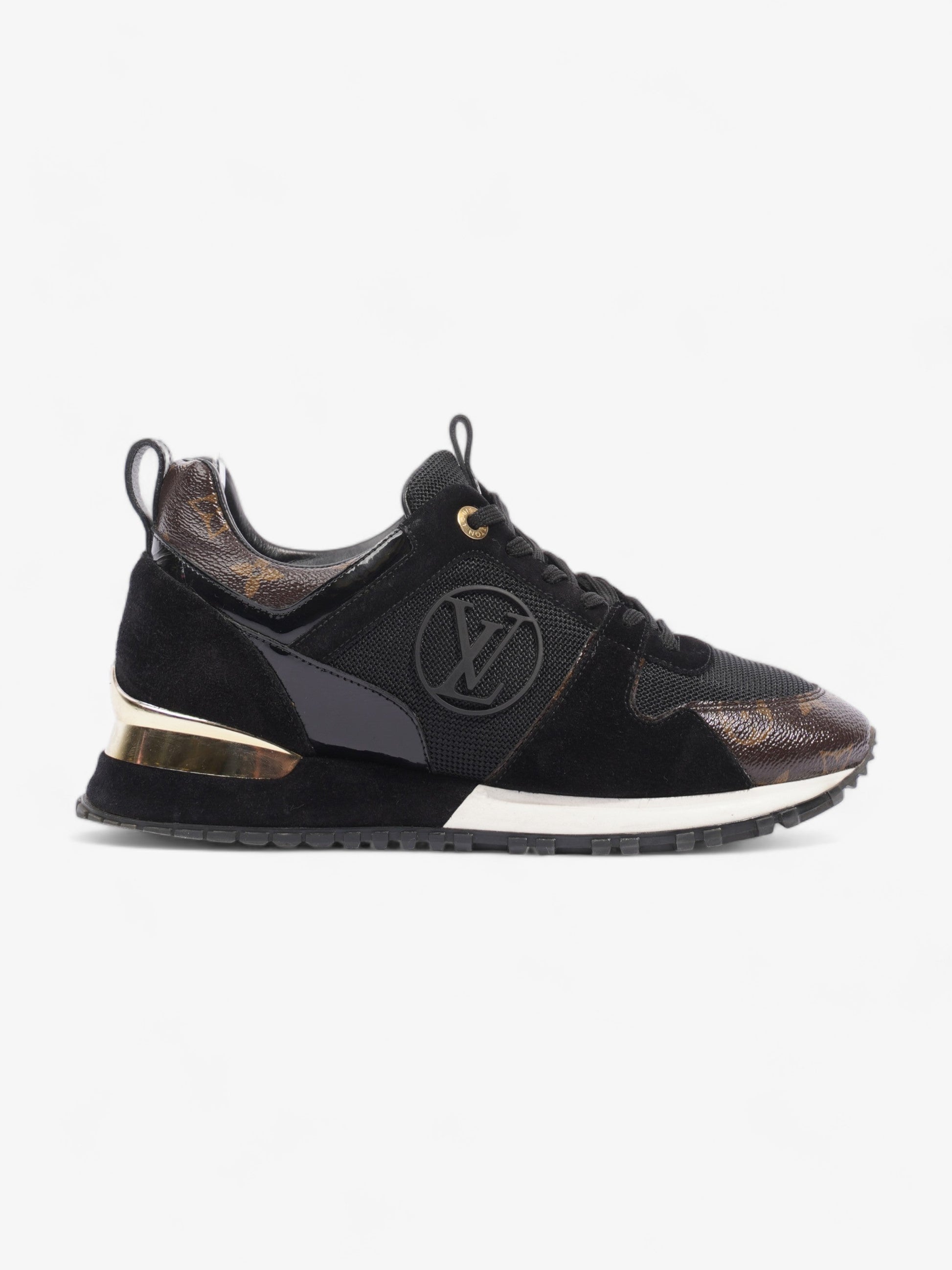 Louis Vuitton Run Away Trainers EU 38 UK Monogram Black Brown Leather Handbag