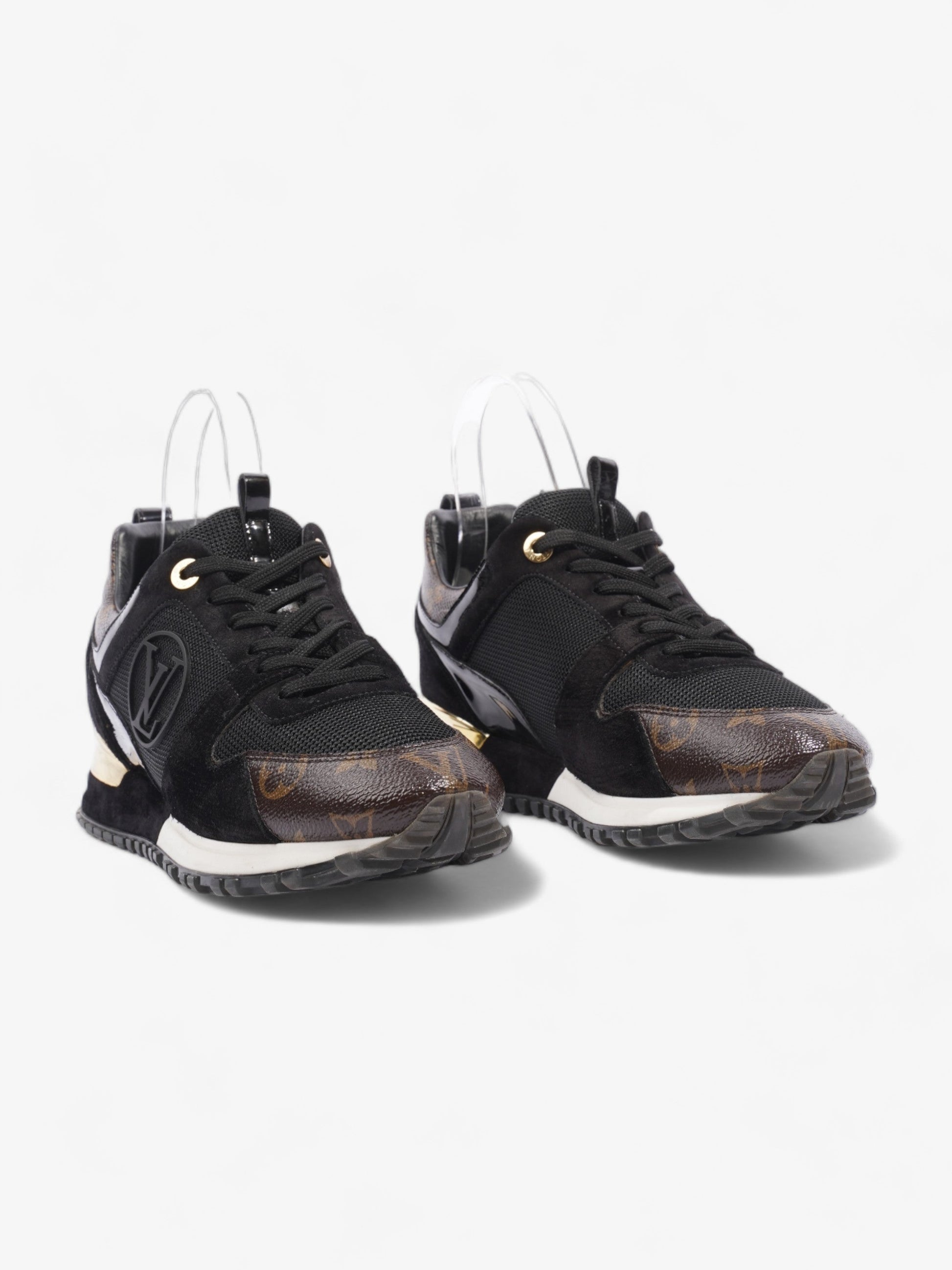 Louis Vuitton Run Away Trainers EU 38 UK Monogram Black Brown Leather Handbag