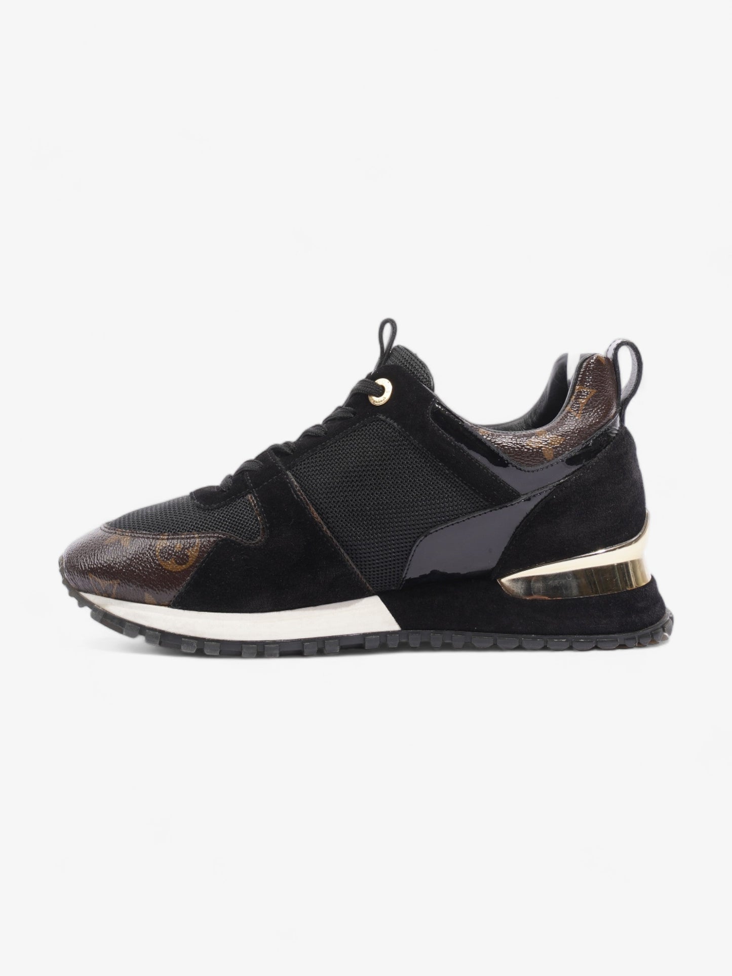 Louis Vuitton Run Away Trainers EU 38 UK Monogram Black Brown Leather Handbag
