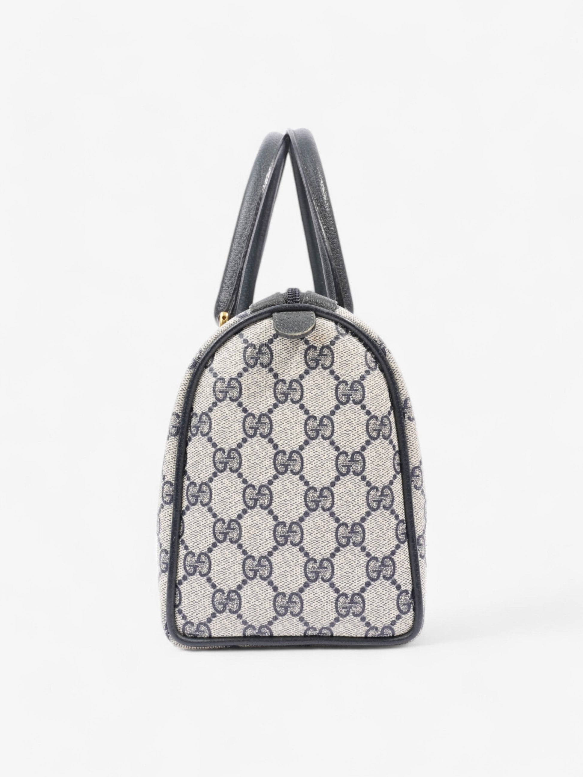 Gucci Web Doctors Bag Supreme Navy Canvas Blue Travel Bag