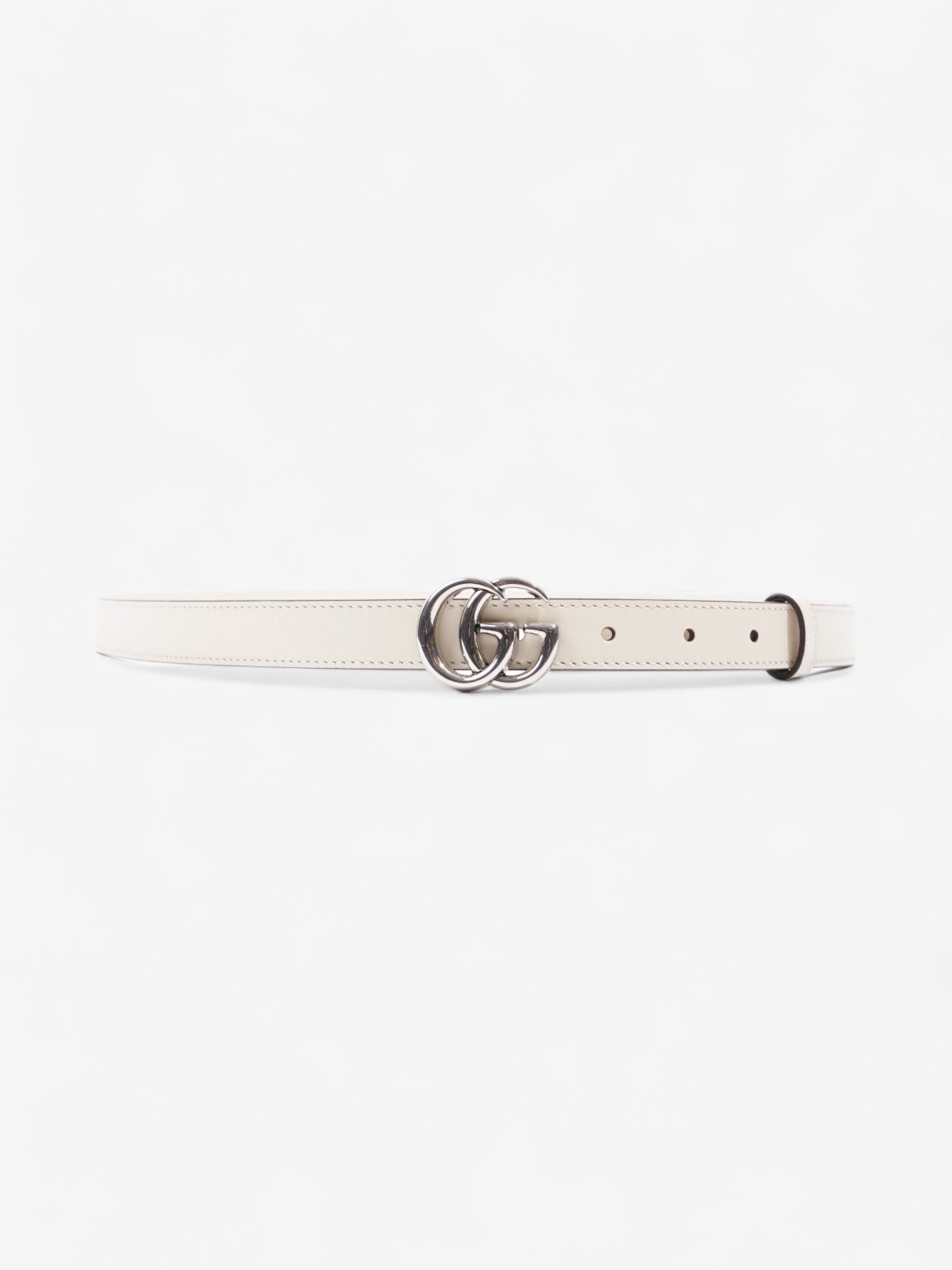 Gucci Marmont Thin Belt Handbag Leather Cream Accessory