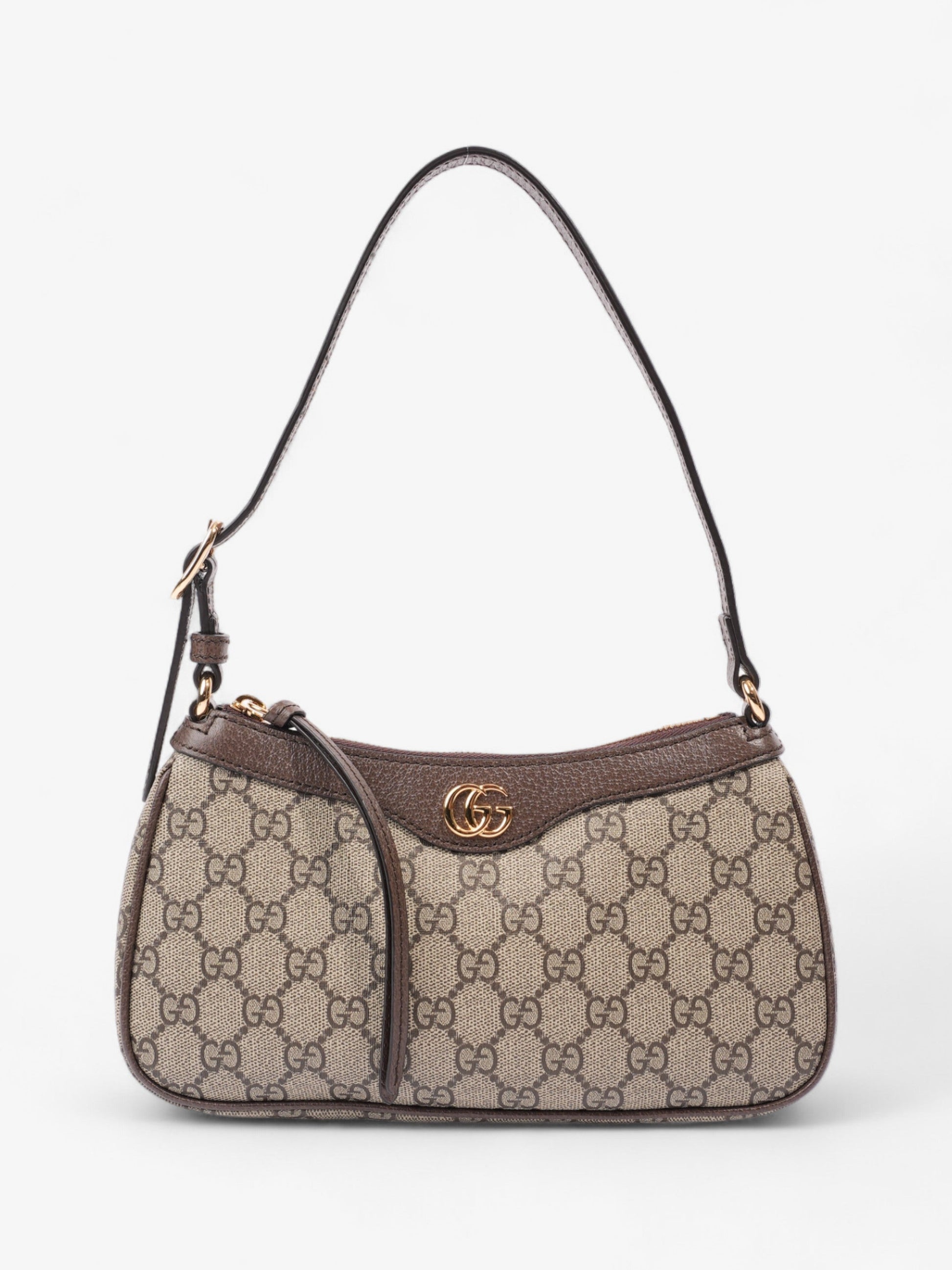 Gucci Ophidia And Ebony Supreme Coated Shoulder Bag Canvas Beige