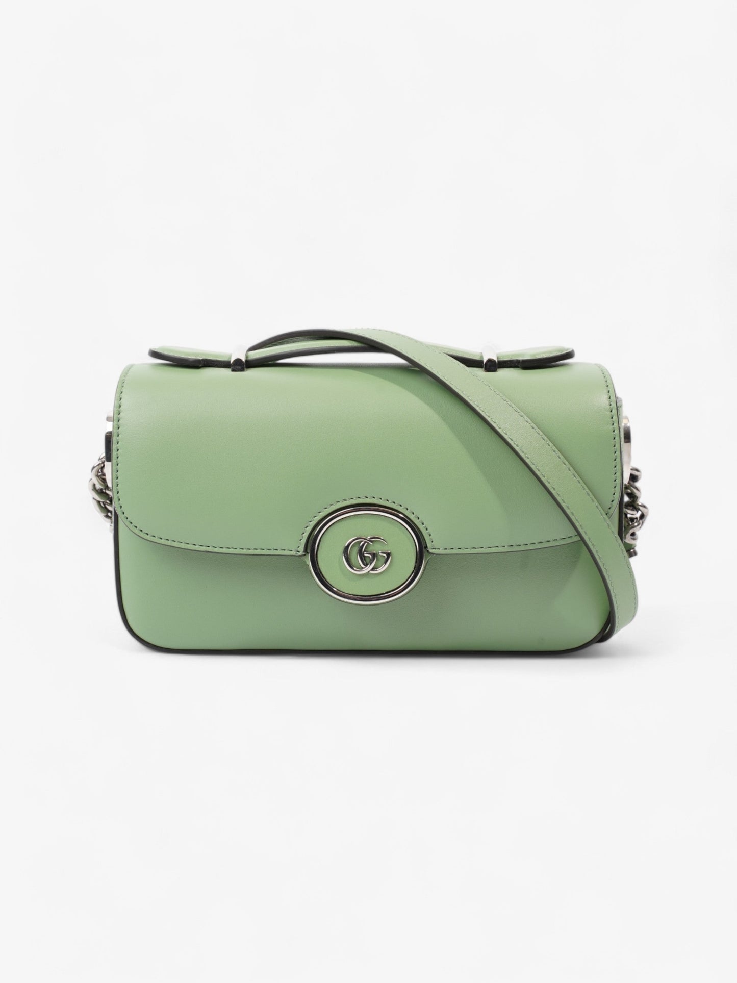 Gucci Shoulder Bag Light Leather Green Crossbody Bag