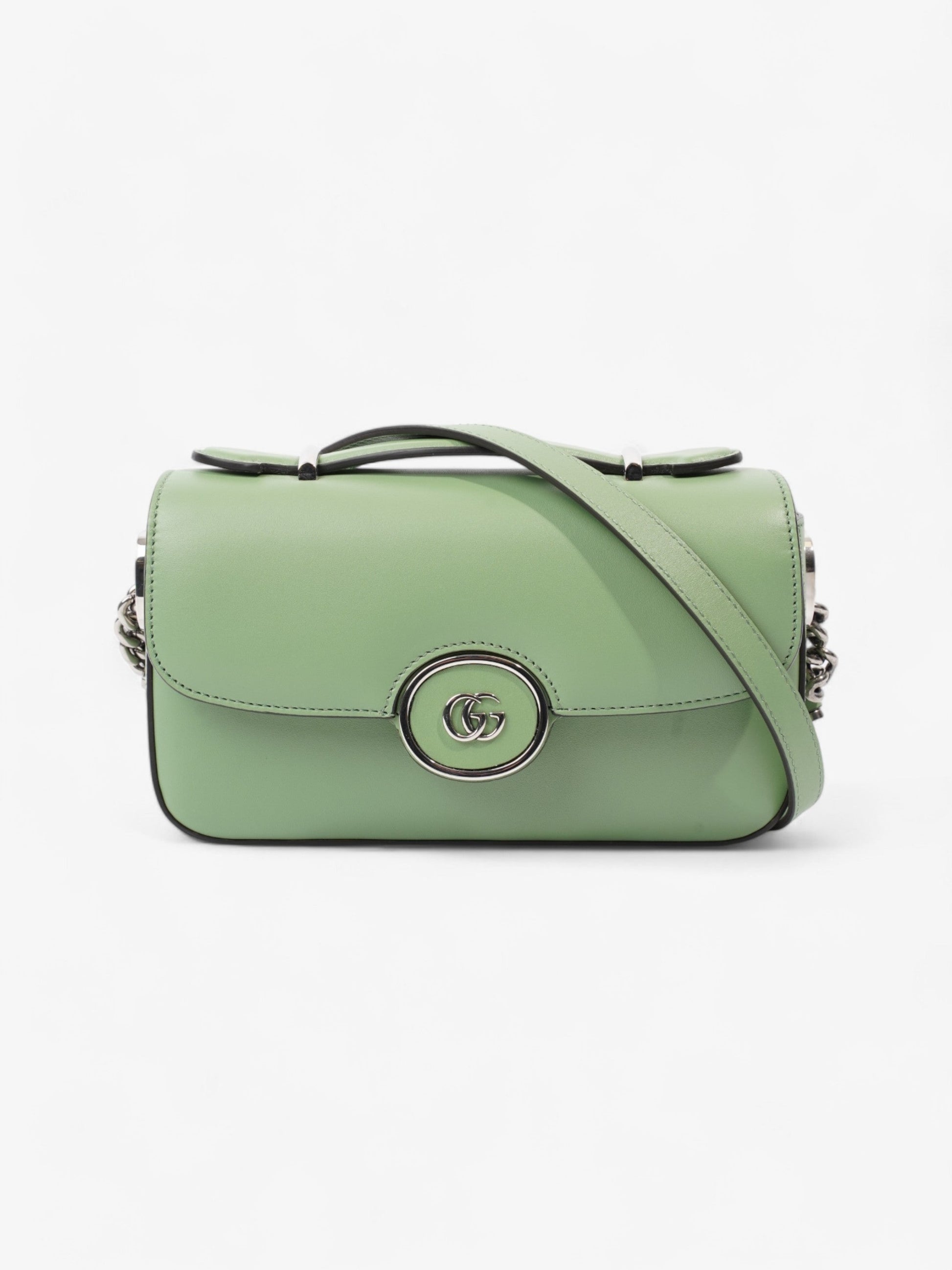 Gucci Shoulder Bag Light Leather Green Crossbody Bag