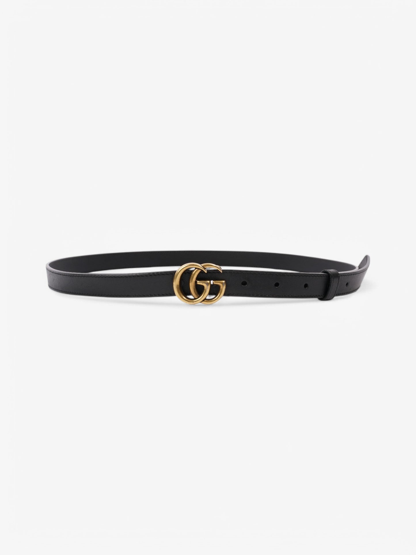 Gucci Marmont Thin Belt Handbag Leather Black Accessory 105Cm 42