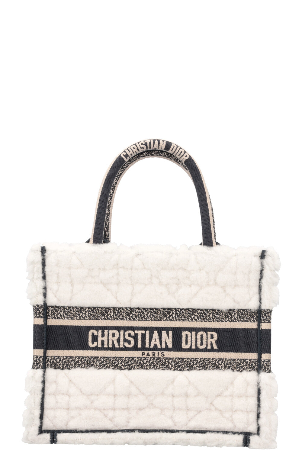 Dior Tote Bag Book Tote Shearling Small