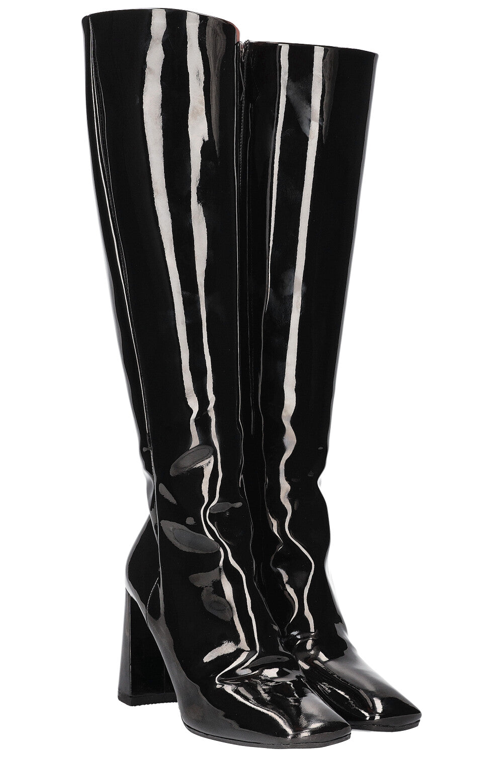 Prada Boots Patent Black Shoes