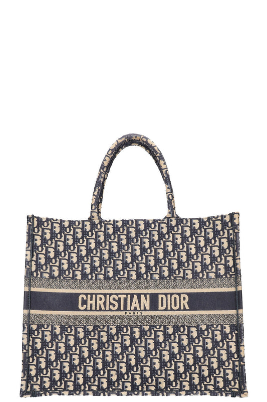 Dior Tote Bag Book Tote Oblique Blue Large