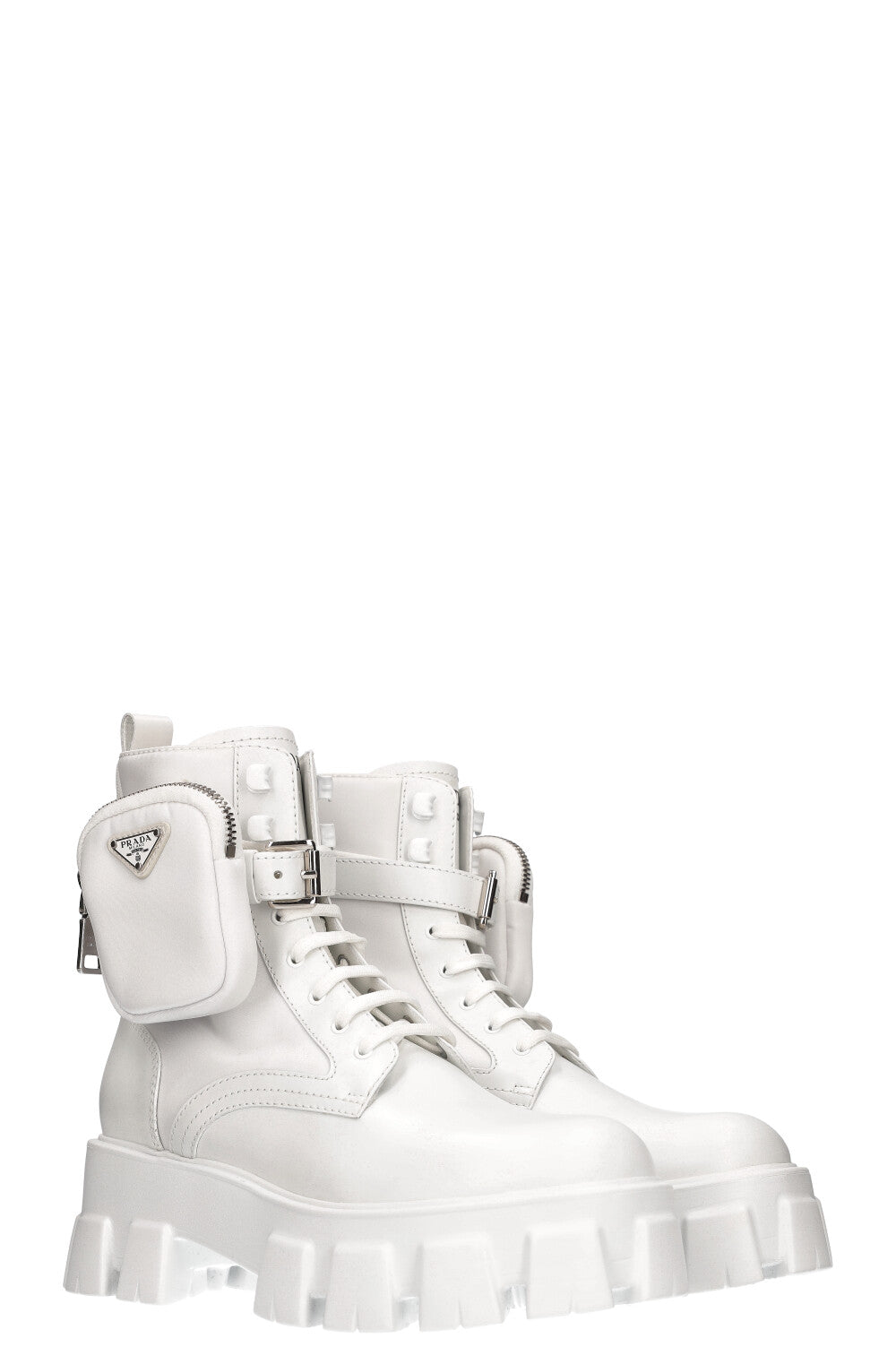 Prada Monolith Boots White Shoes