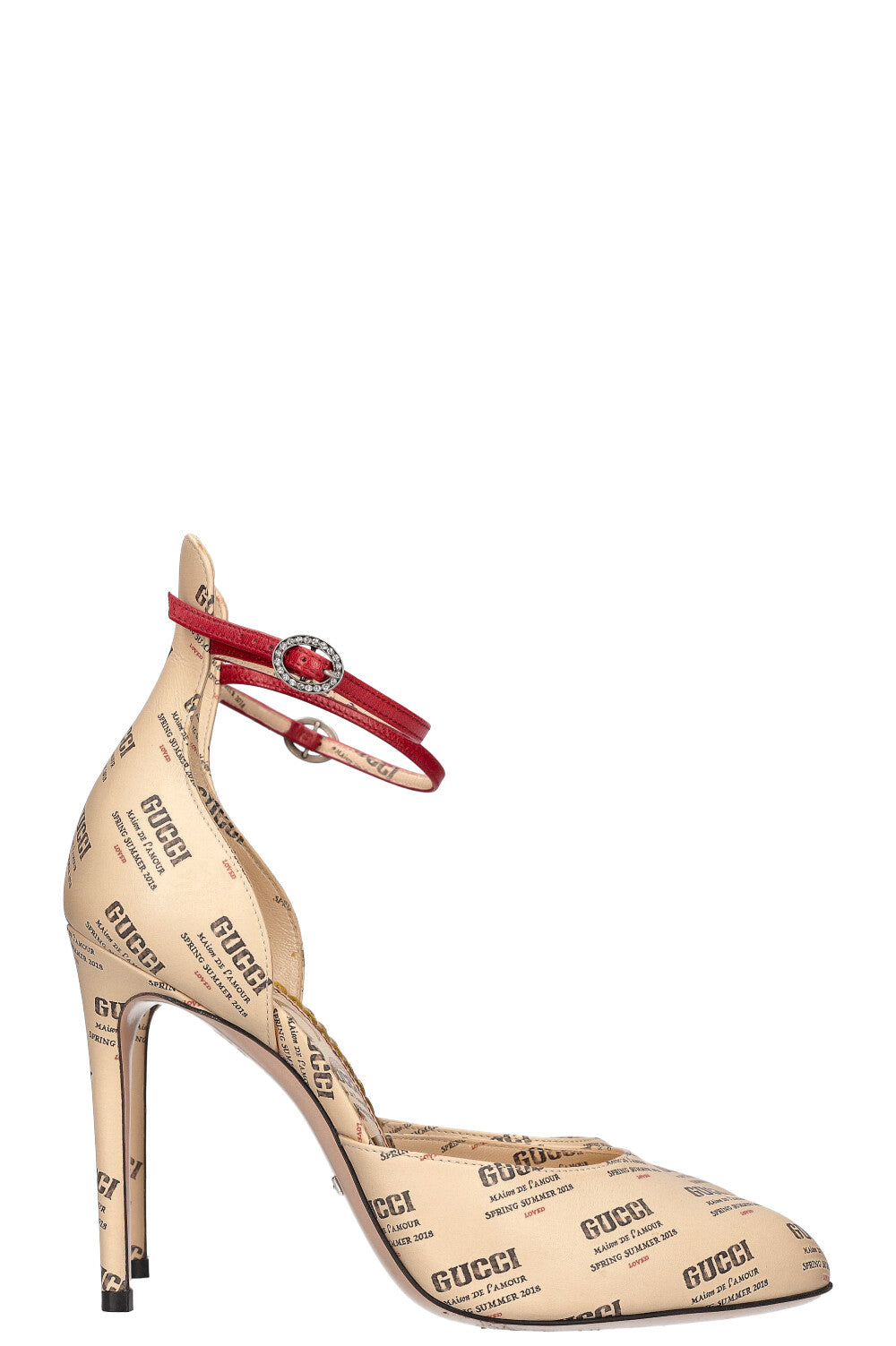 GUCCI Maison de l'amour Heels Beige