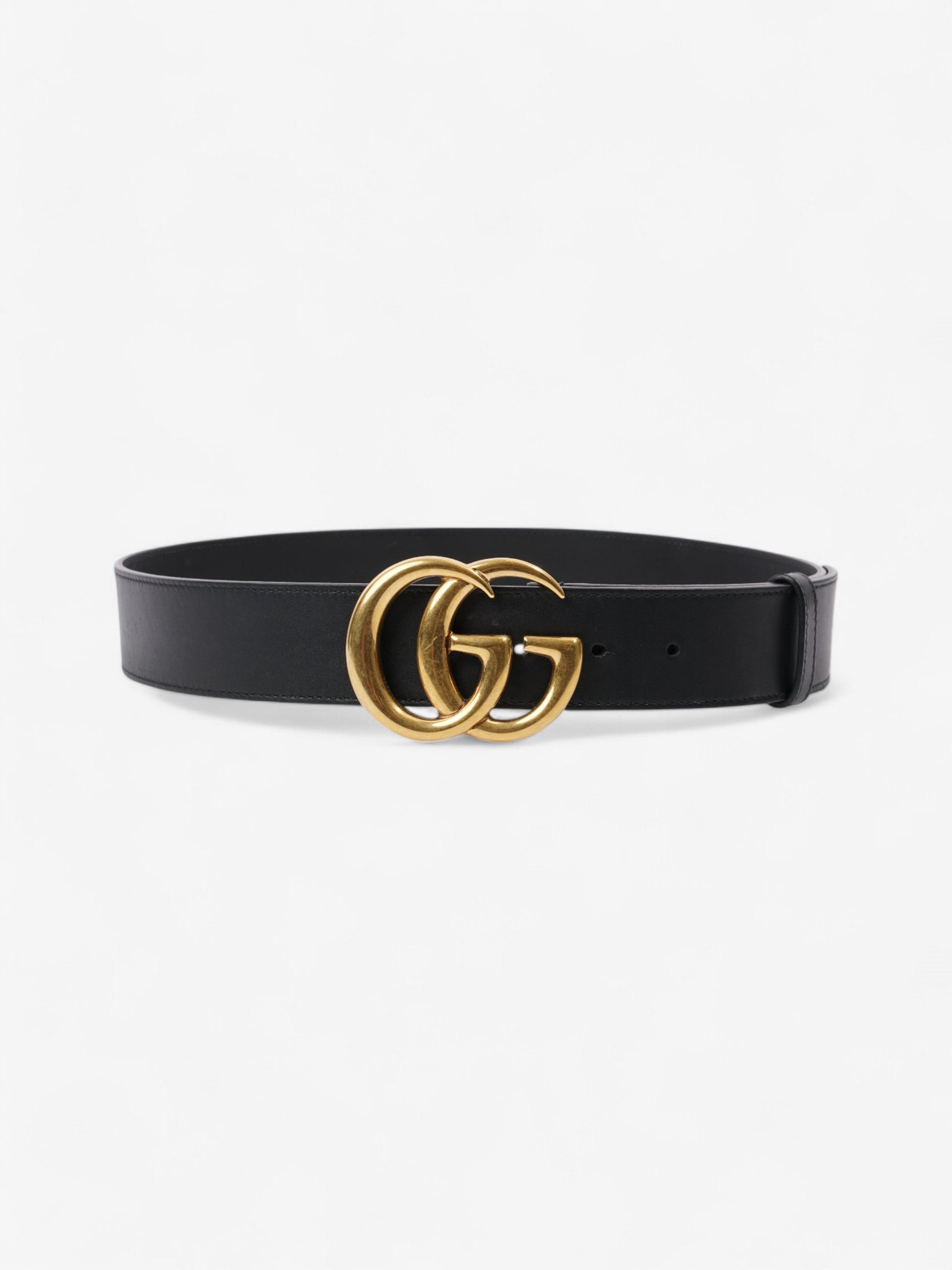Gucci Marmont Wide Belt Handbag Leather Black Accessory 85Cm 34