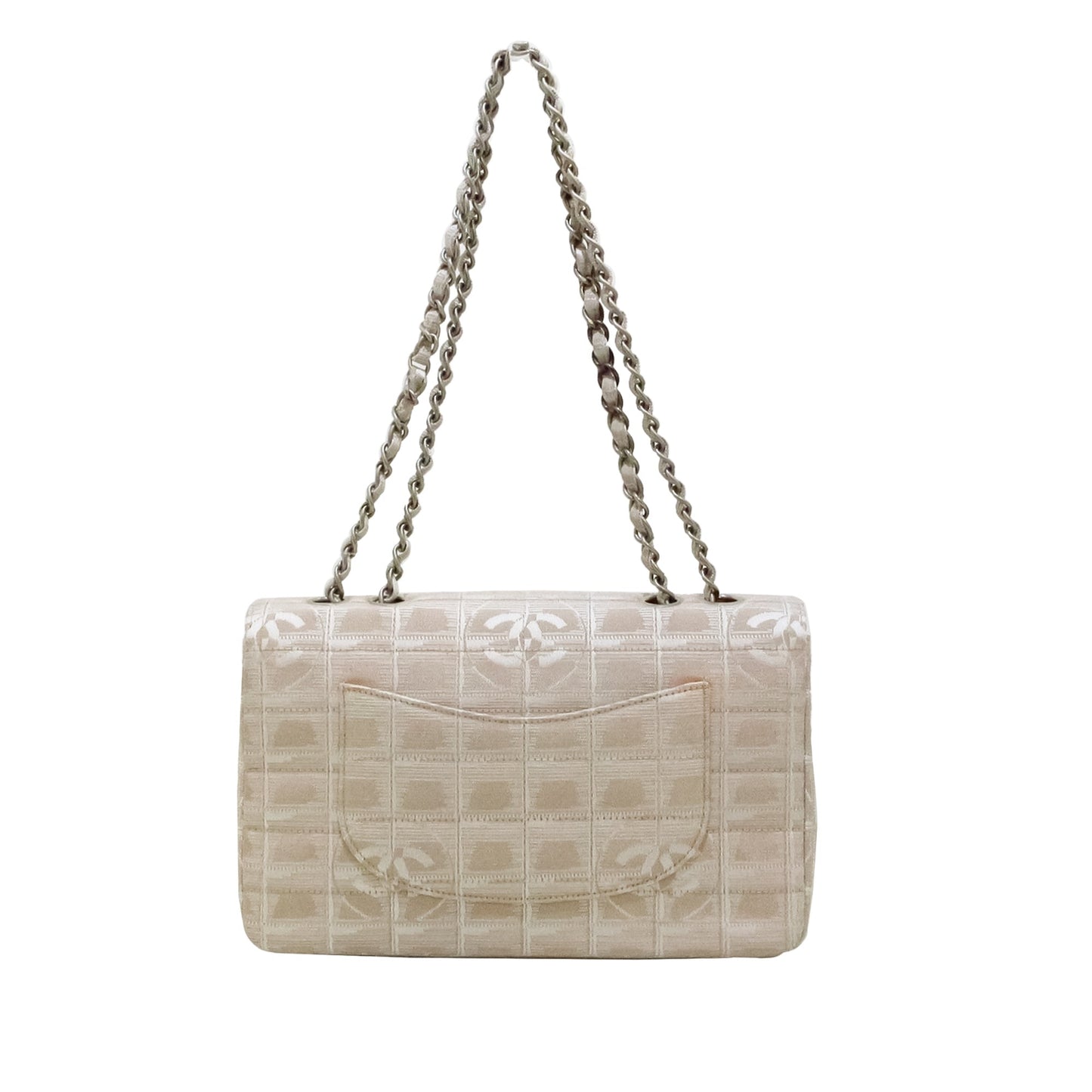 Chanel New Travel Chain Flap Handbag Nylon Brown Shoulder Bag