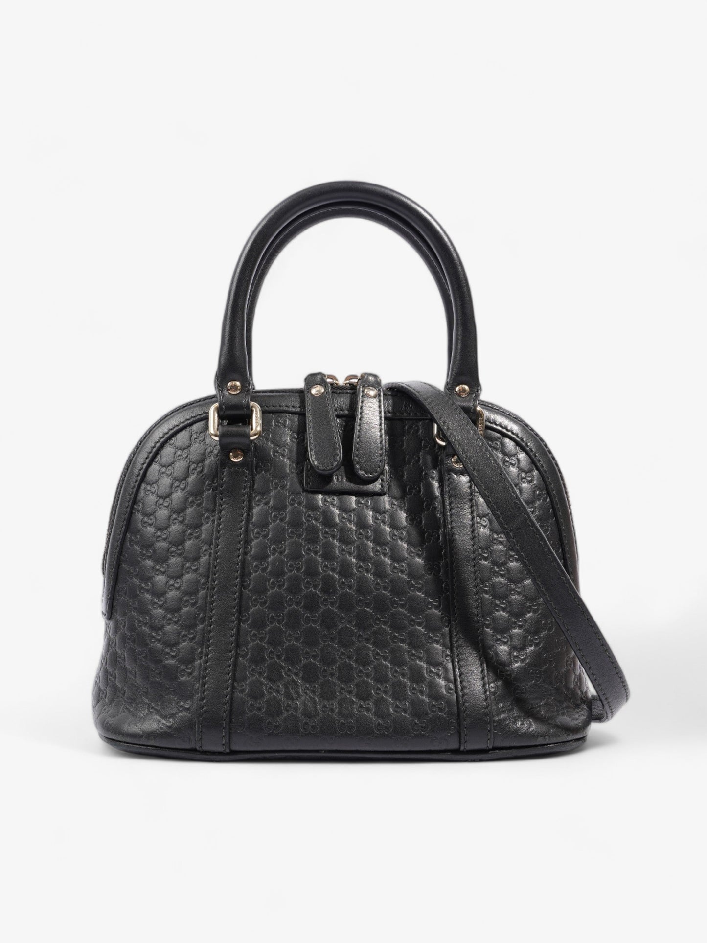 Gucci Dome Microssima Empreinte Crossbody Bag Leather Black