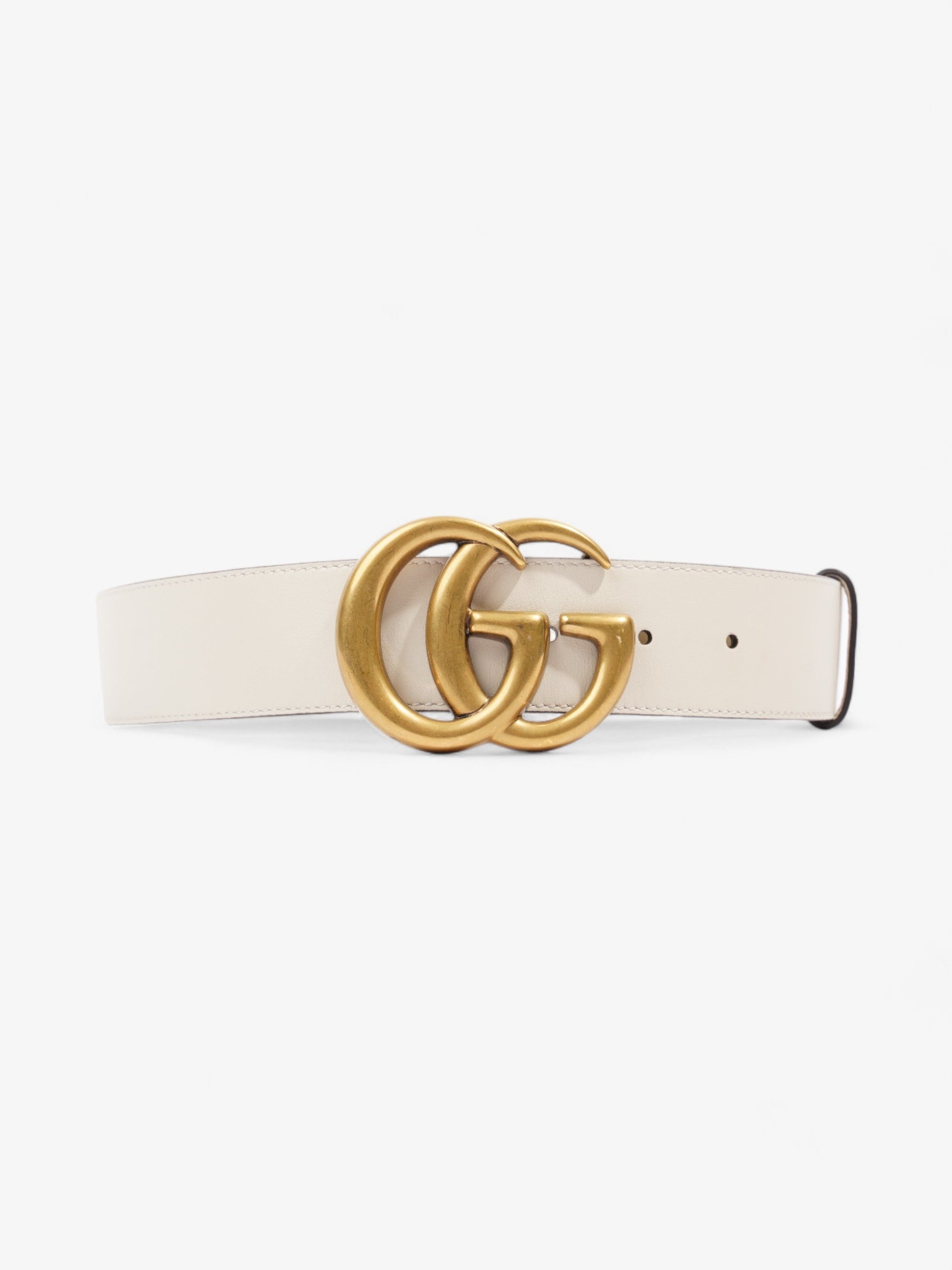 Gucci Marmont Wide Belt Handbag Leather White Accessory