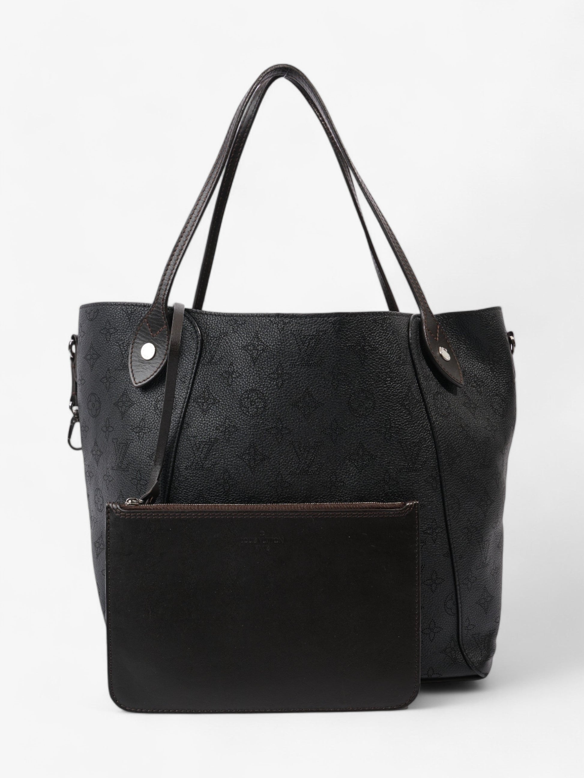 Louis Vuitton Hina Mahina MM Monogram Leather Calfskin Black Handbag