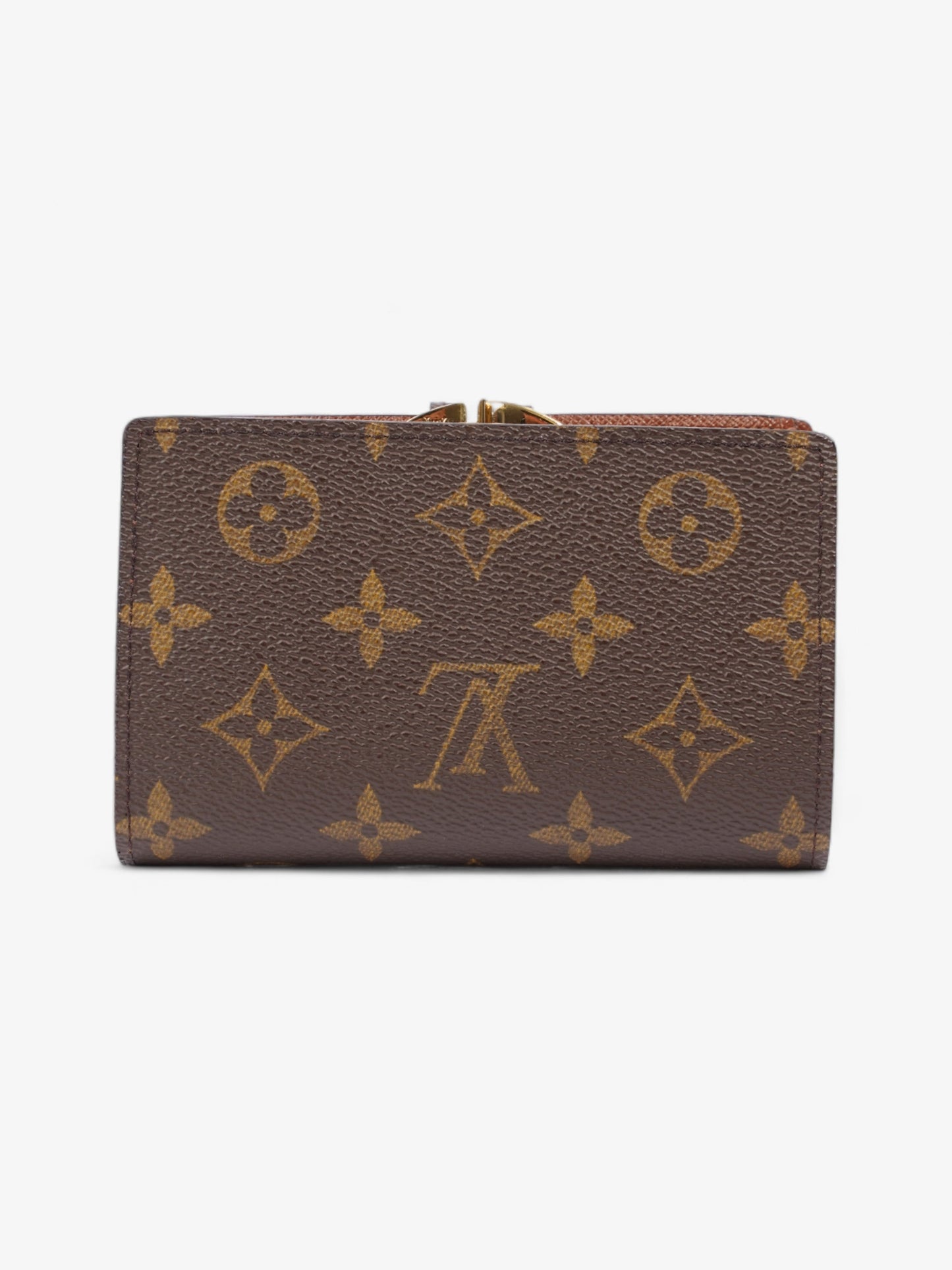 Louis Vuitton French Kisslock Bi-Fold Coin Coated Monogram Canvas Coated Canvas Wallet Case