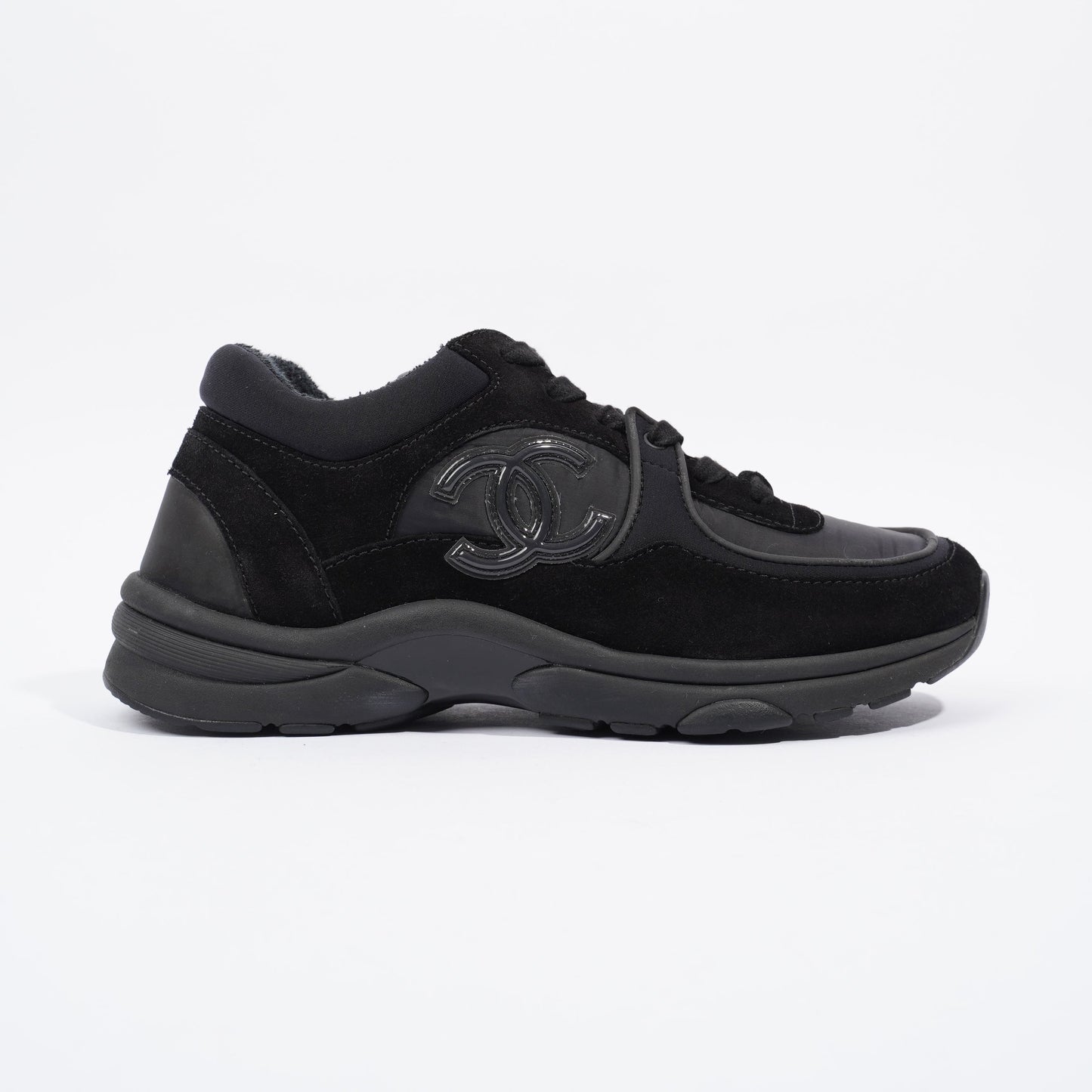 Chanel CC Logo Sneaker Black Re Nylon EU 38 UK 5