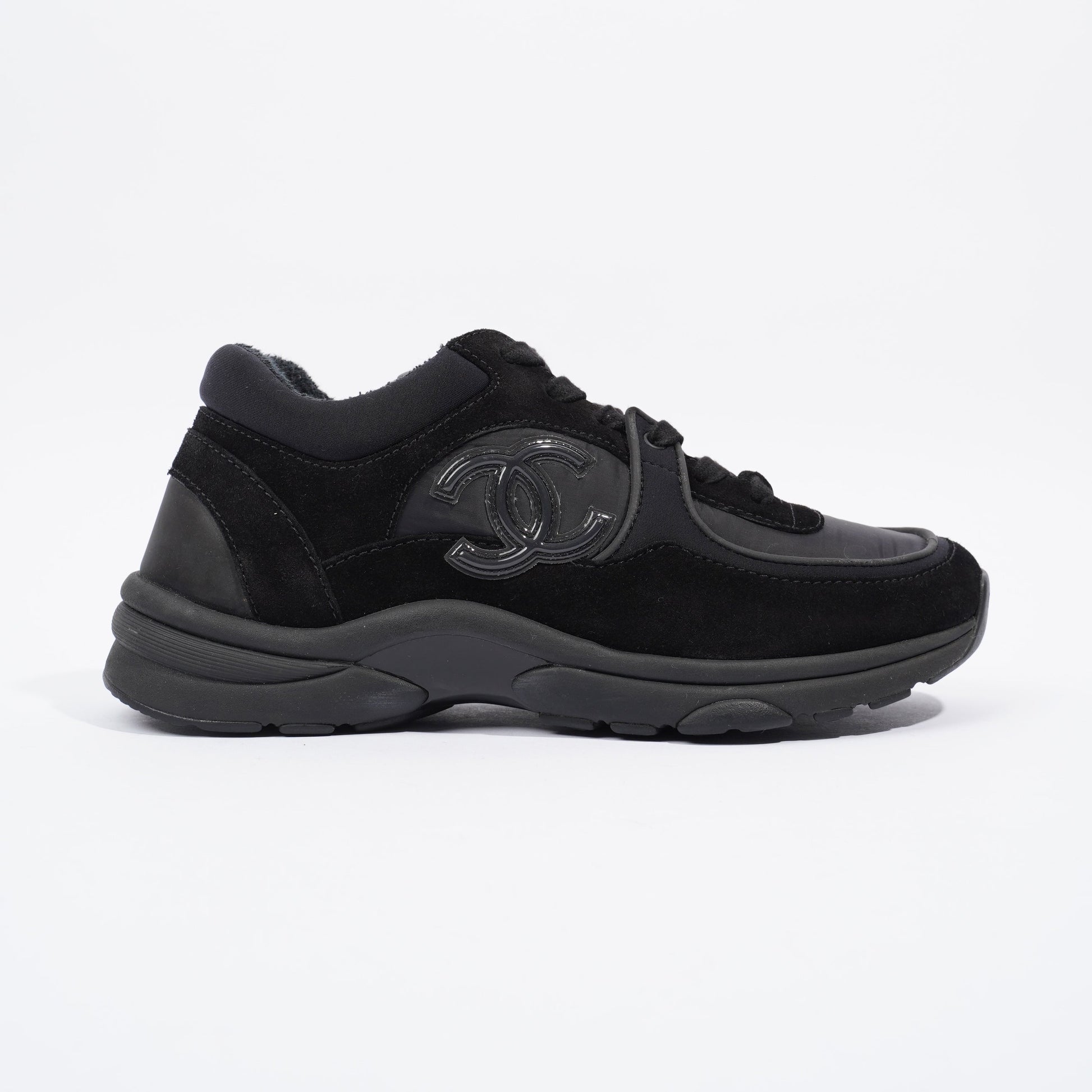 Chanel CC Logo Sneaker Black Re Nylon EU 38 UK 5