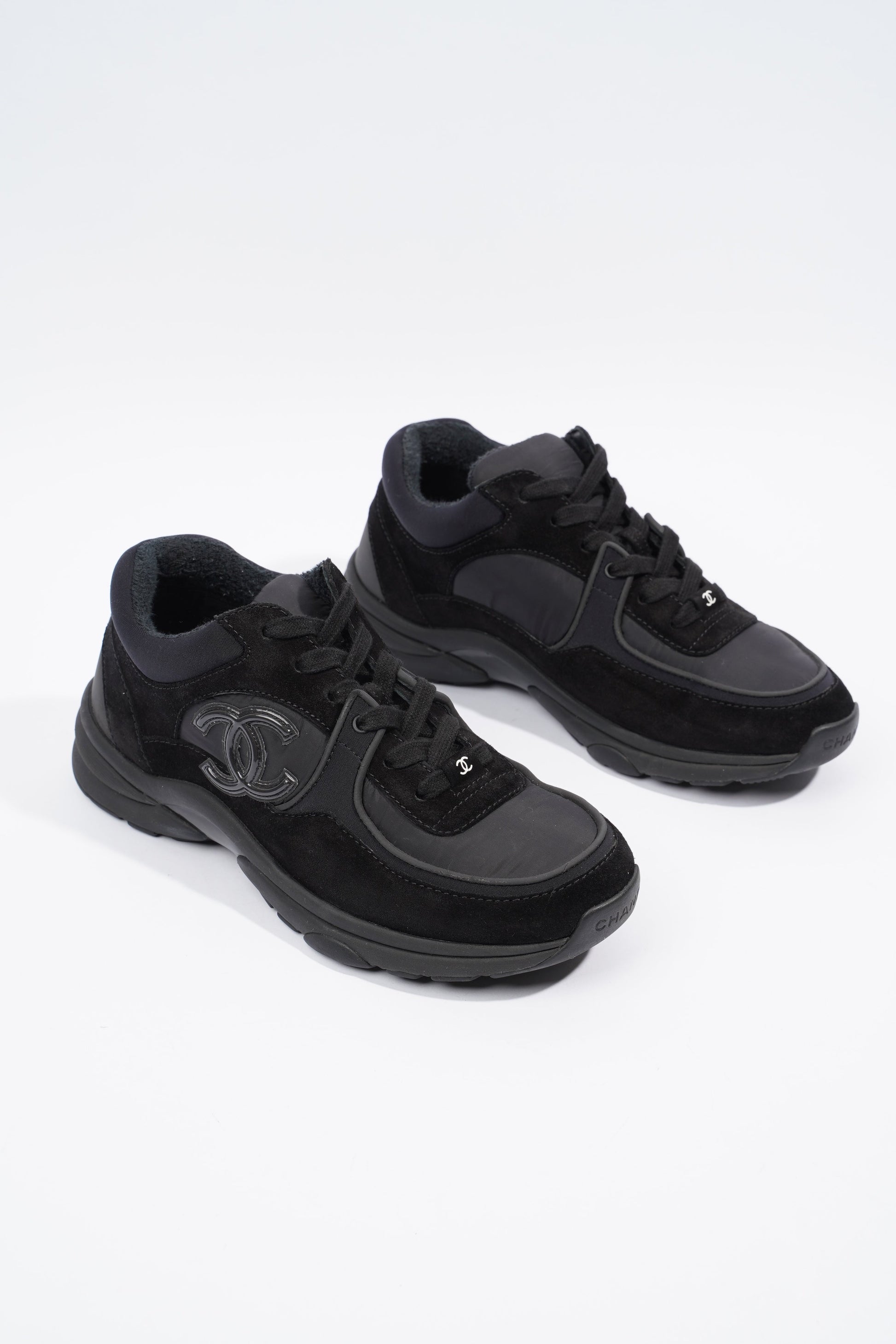 Chanel CC Logo Sneaker Black Re Nylon EU 38 UK 5