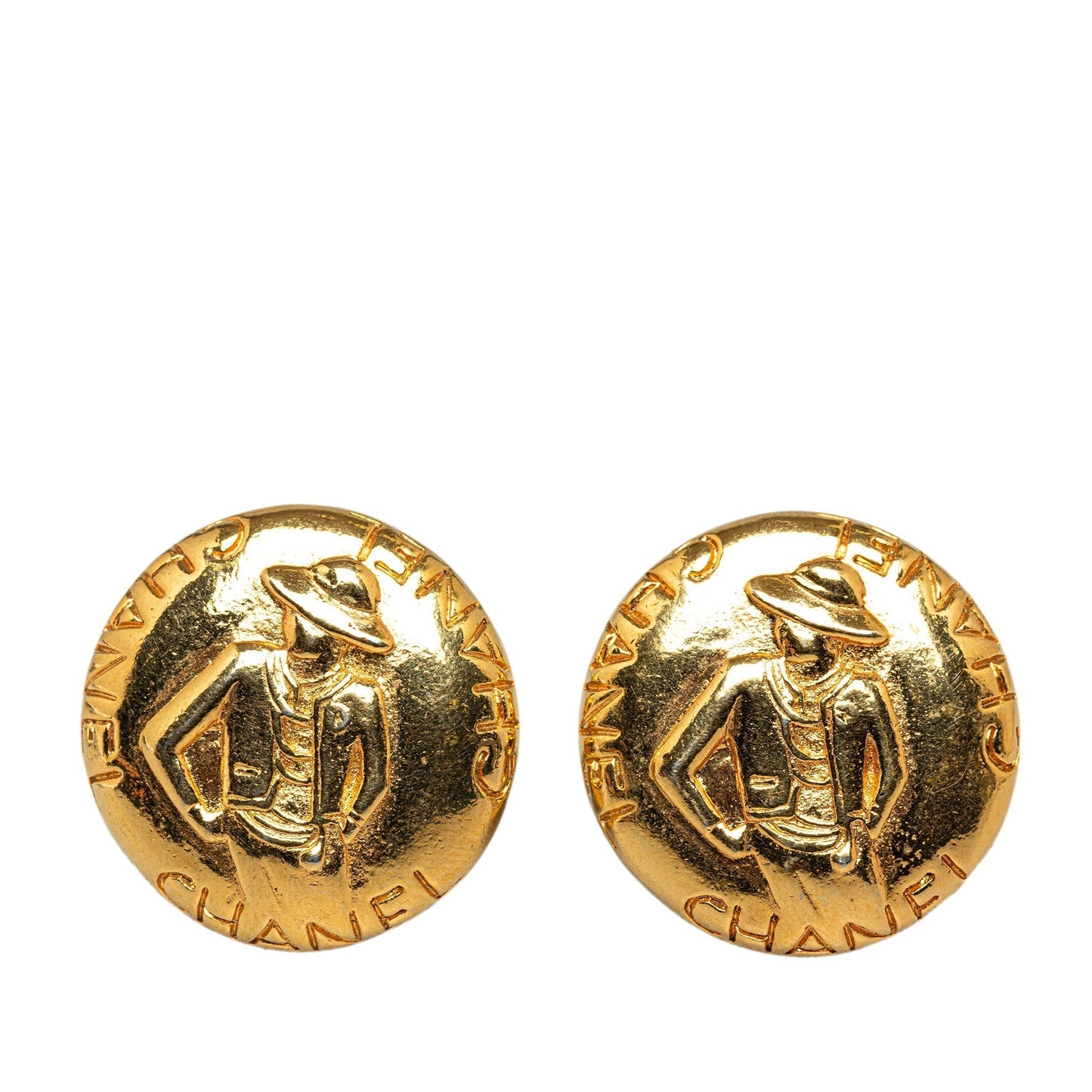 CHANEL Mademoiselle Clip On Earrings Costume Earrings