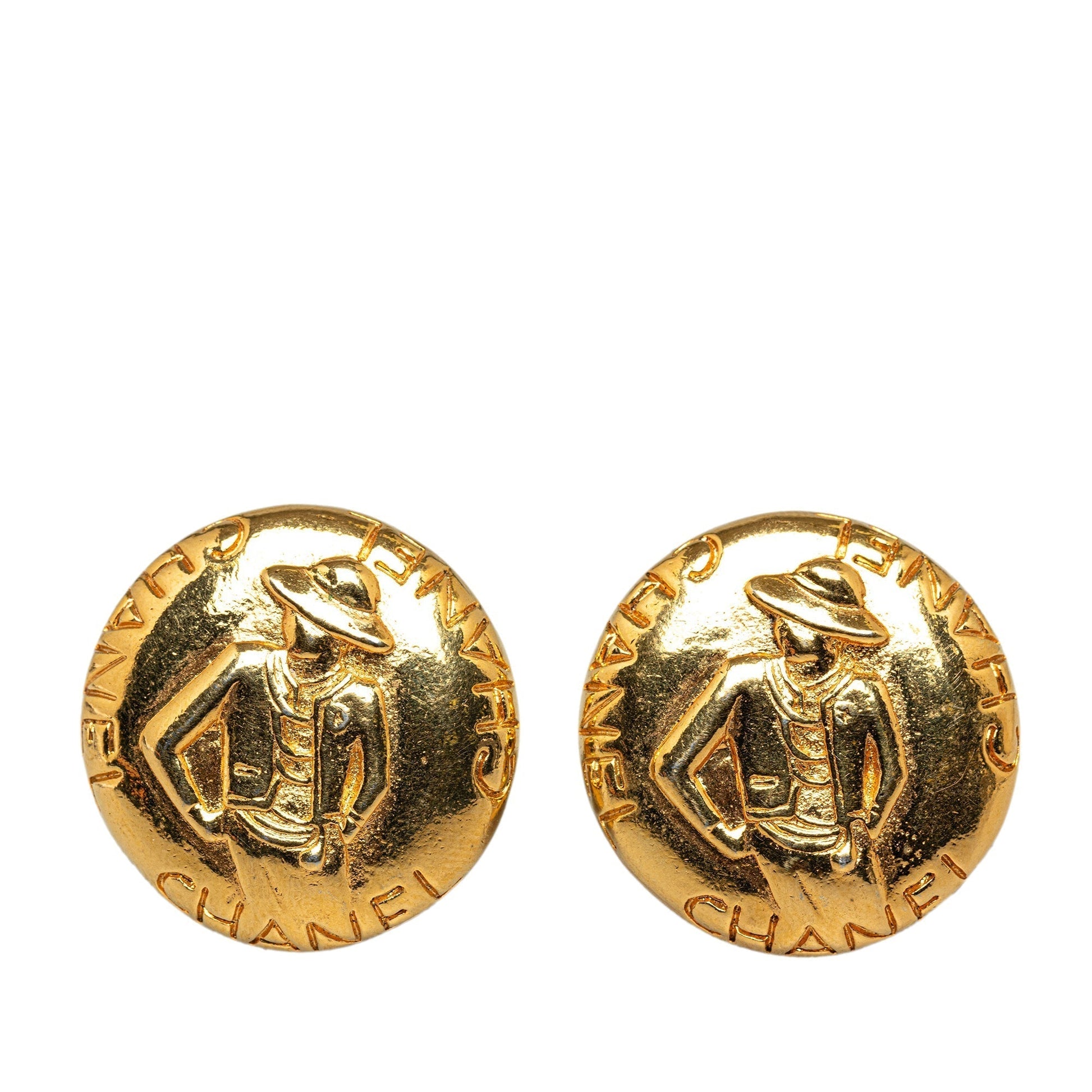 CHANEL Mademoiselle Clip On Earrings Costume Earrings