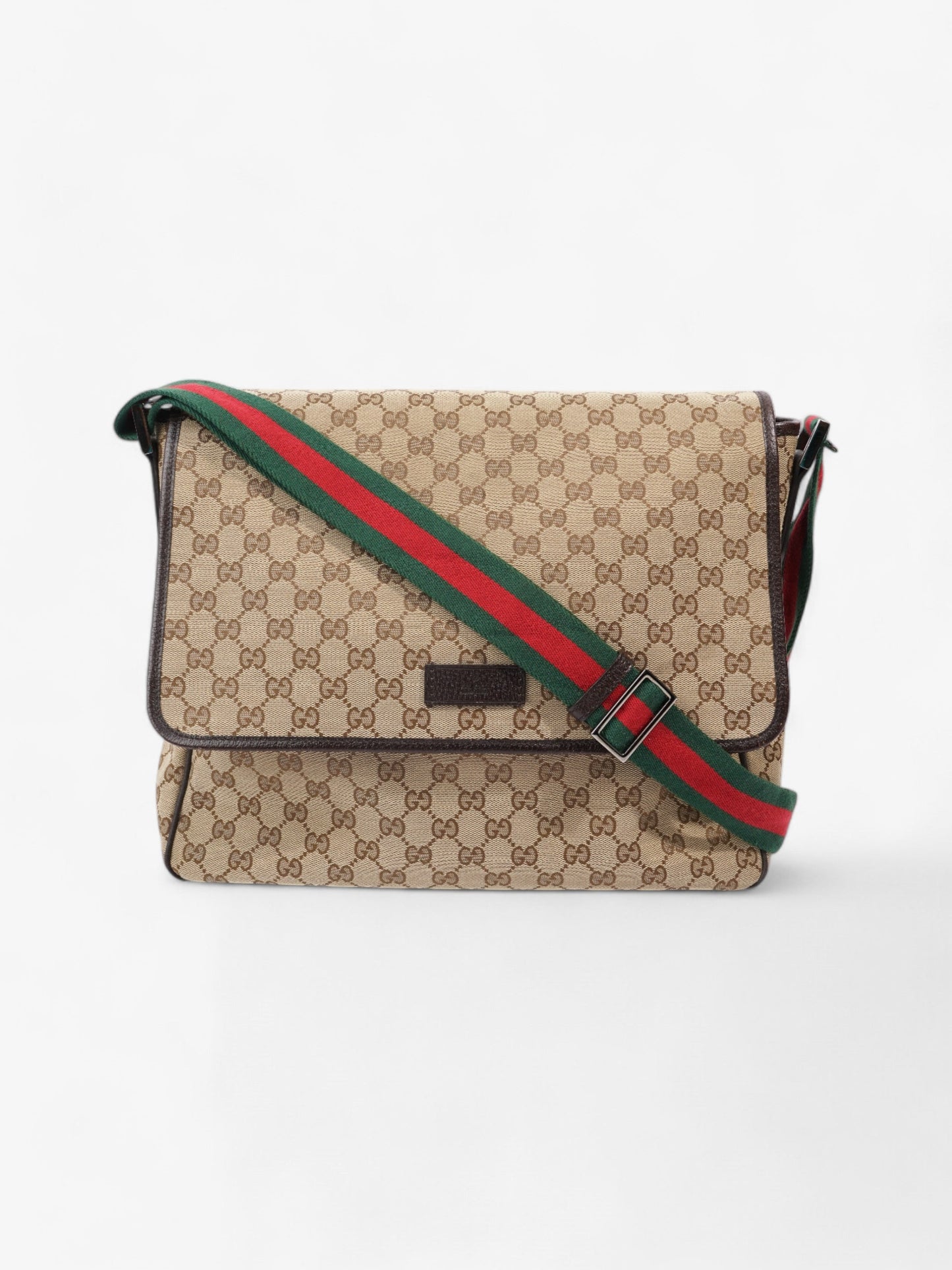 Gucci Messenger Bag Canvas Brown Travel Bag