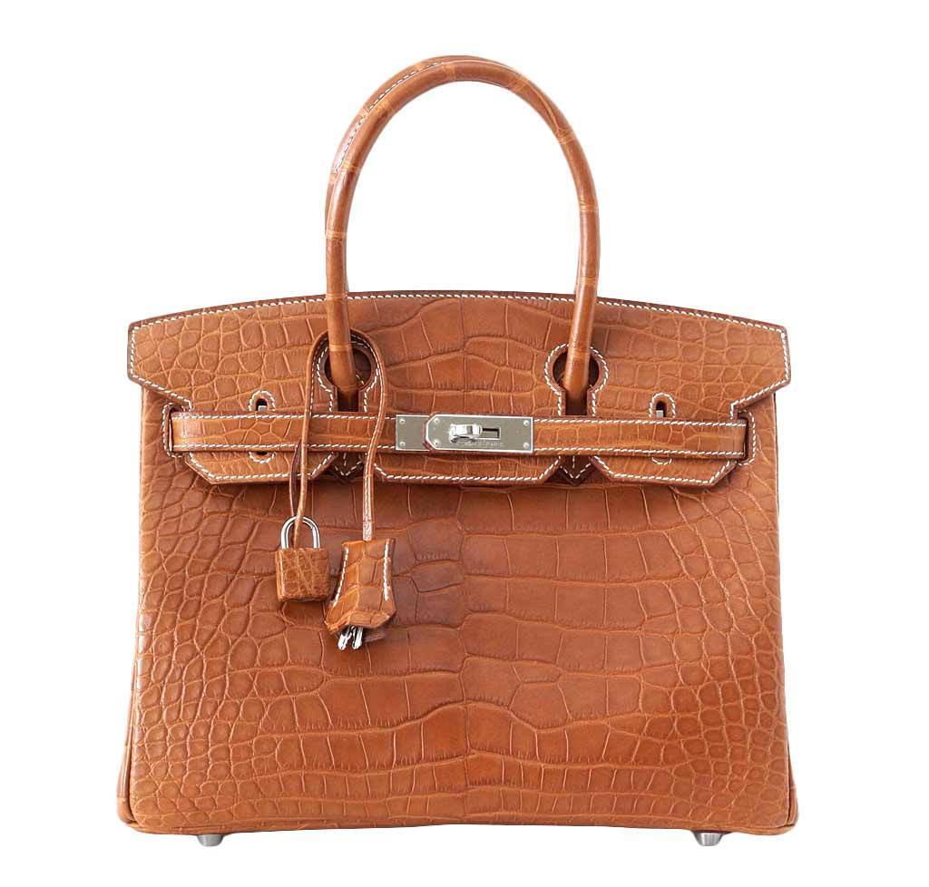 Hermes Birkin Alligator Fauve Barenia Bag Travel Bag