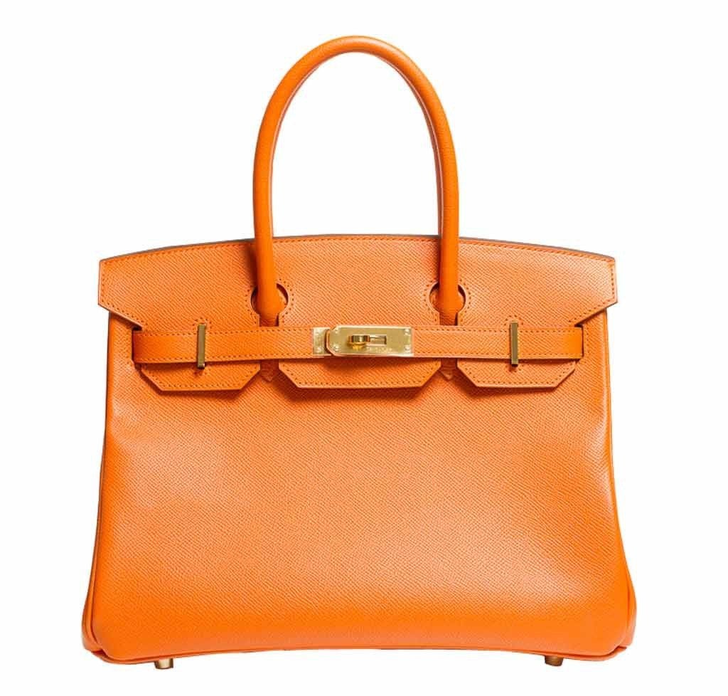 Hermes Birkin Bag Orange Travel Bag
