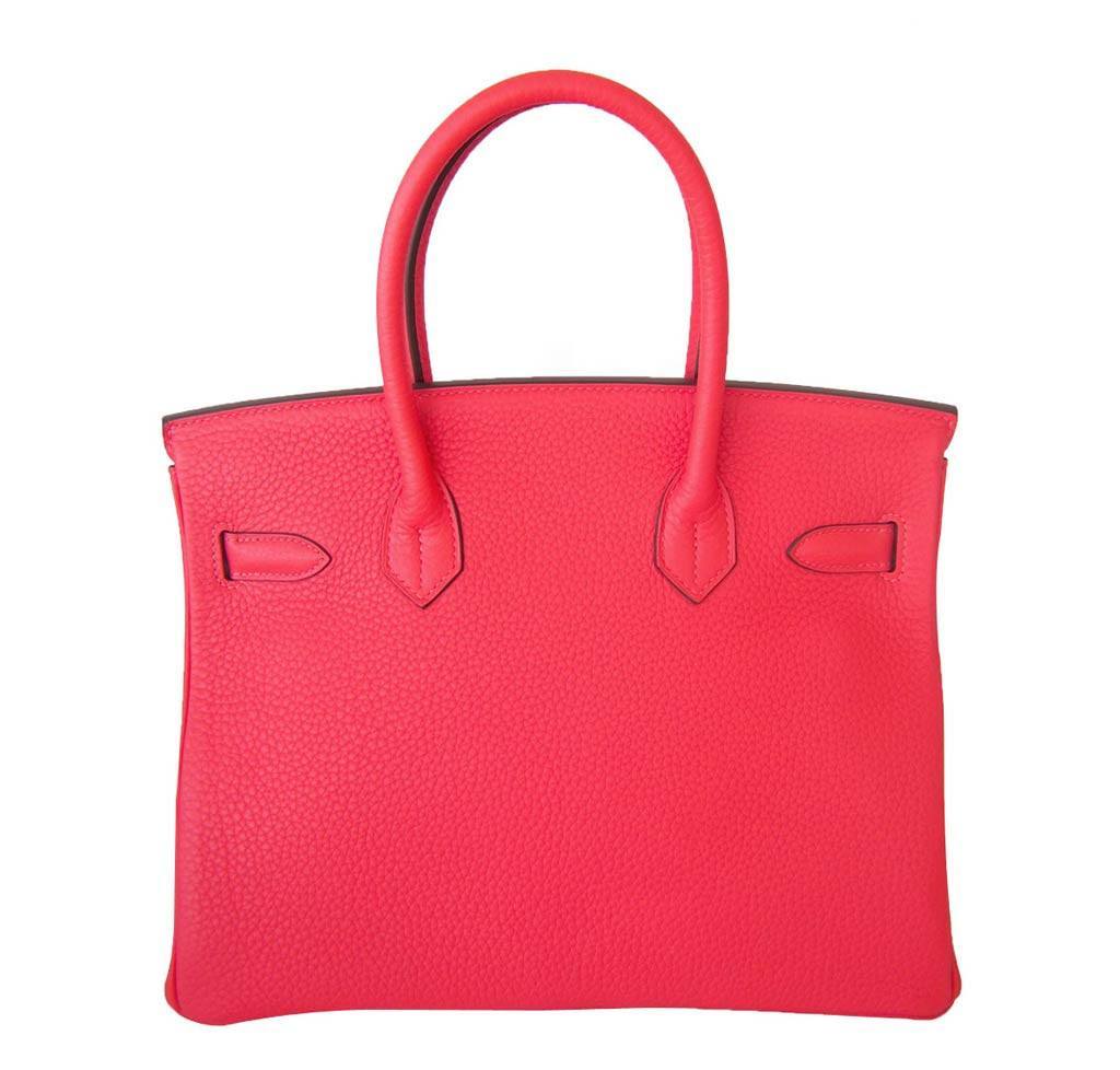 Hermes Birkin Rouge Pivoine Clemence Bag Travel Bag
