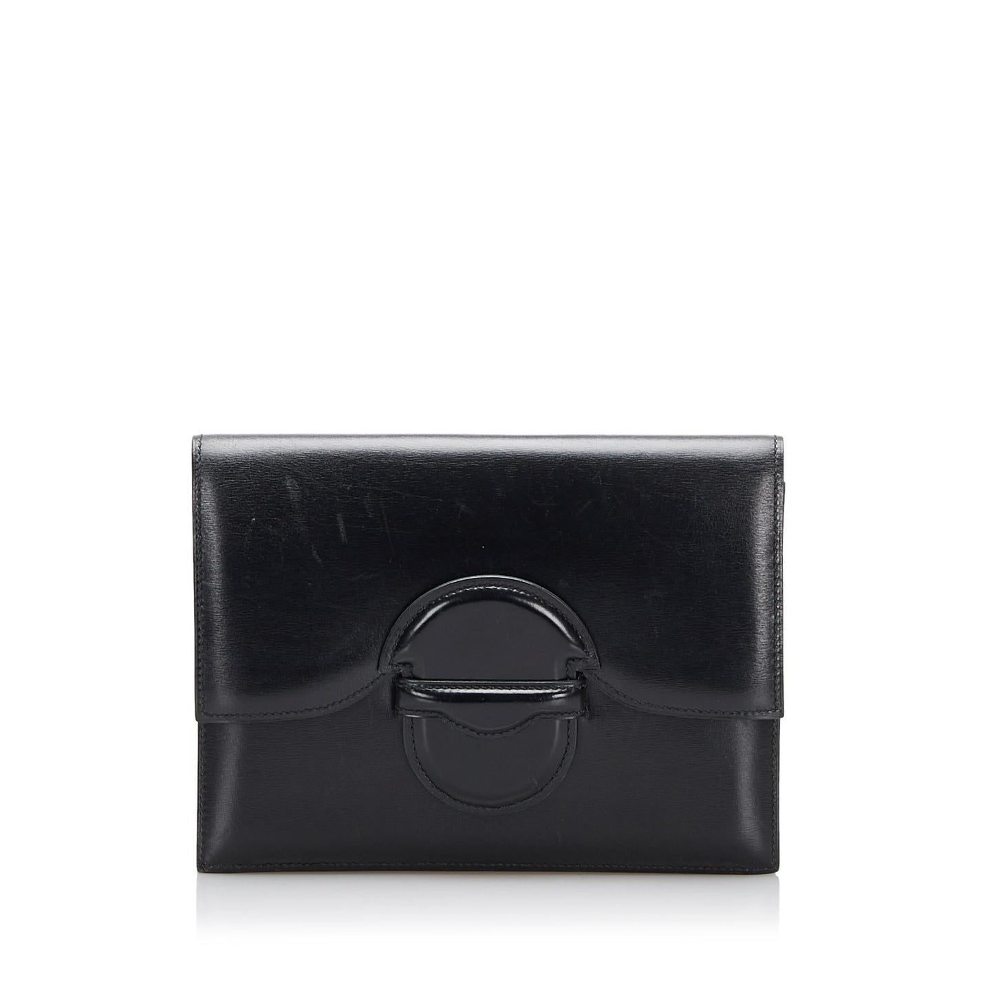 Hermes Luxury Box Calf Clutch Bag (Shg Zzytms) Leather