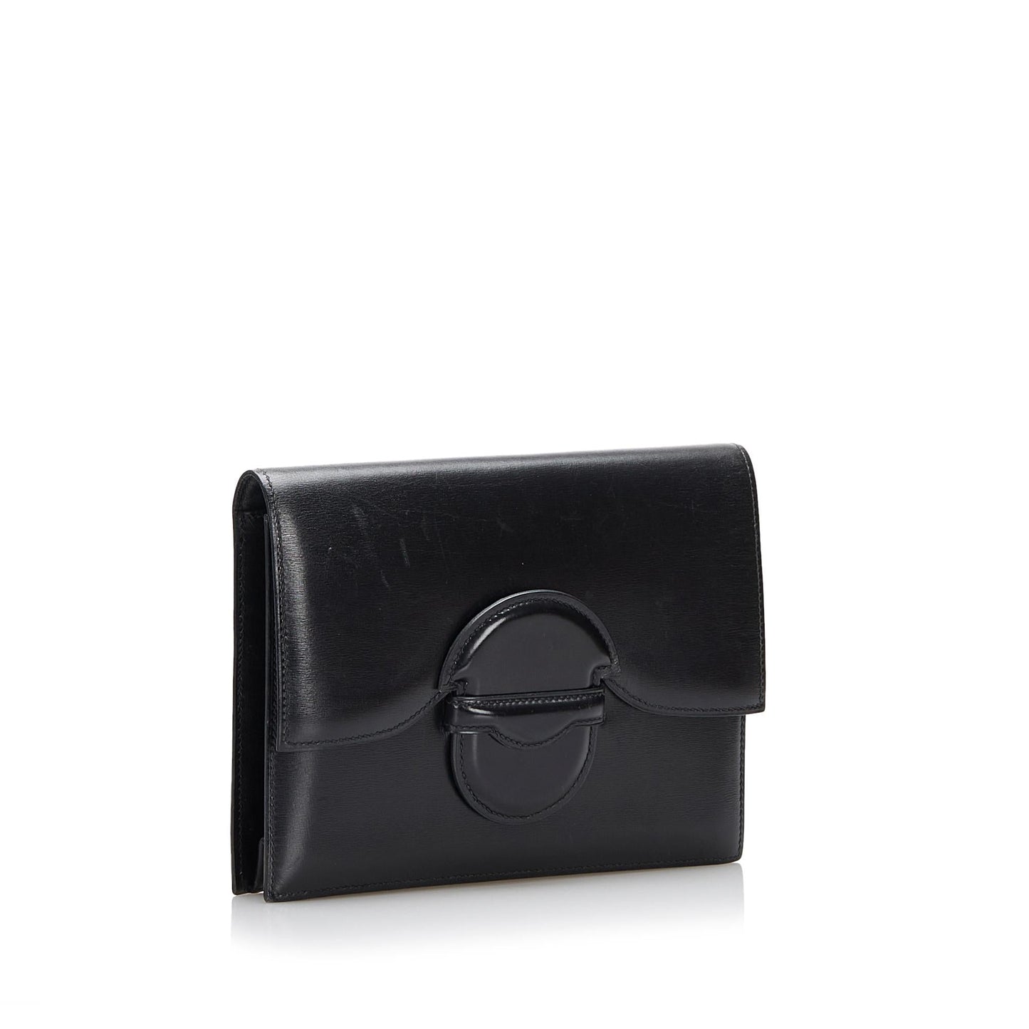 Hermes Luxury Box Calf Clutch Bag (Shg Zzytms) Leather