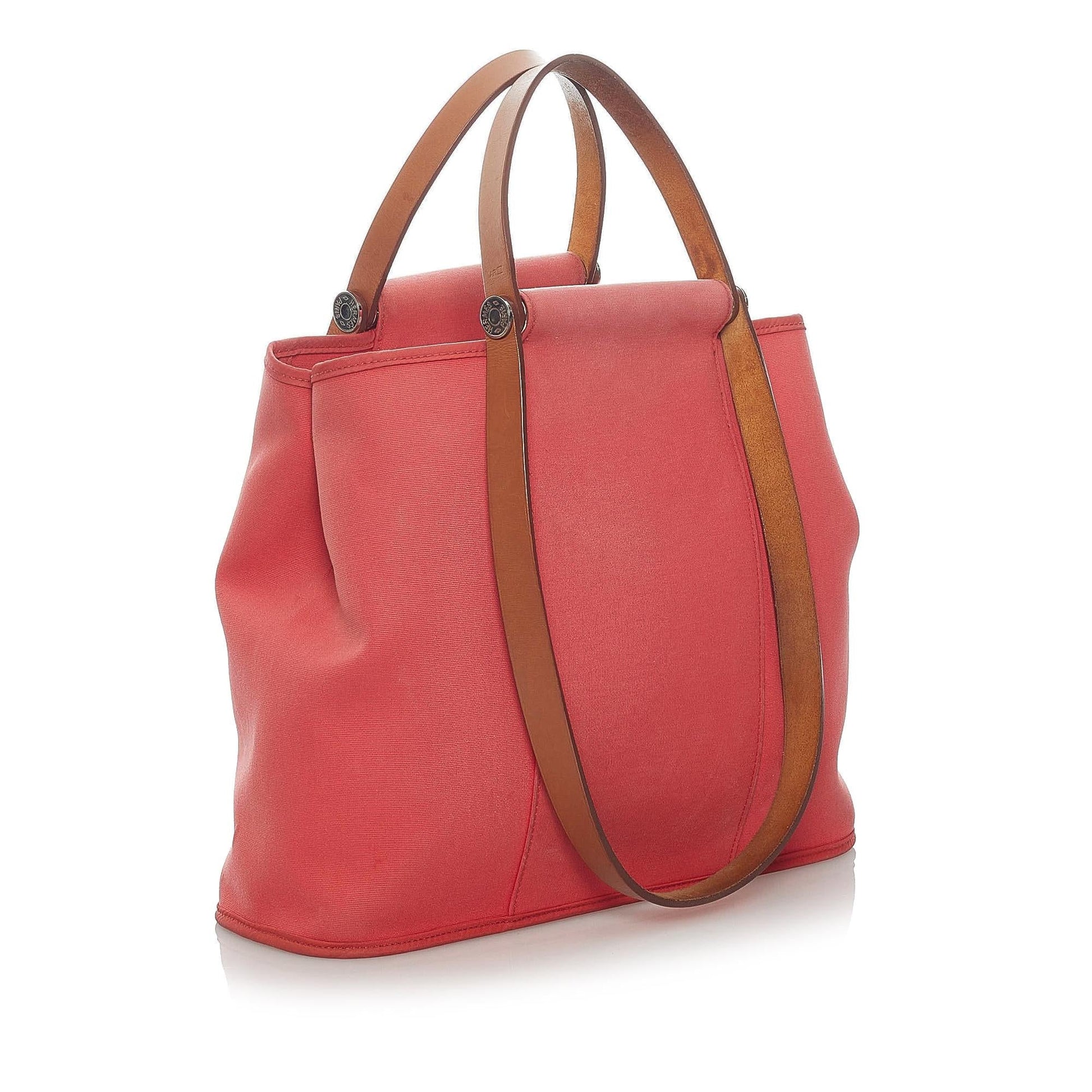Hermes Luxury Cabag Satchel (Shg ) Canvas Travel Bag