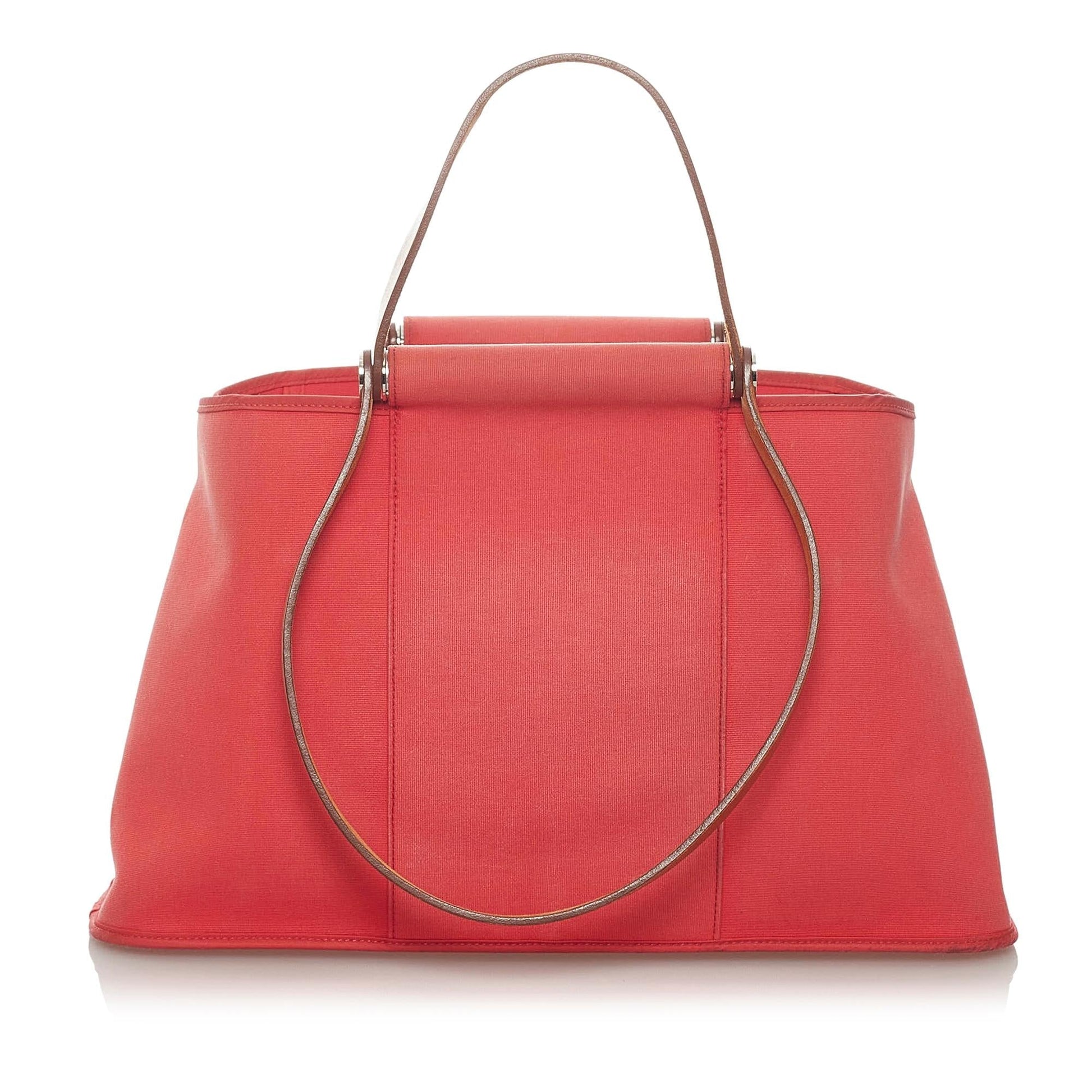 Hermes Luxury Cabag Elan Satchel (Shg ) Canvas Travel Bag