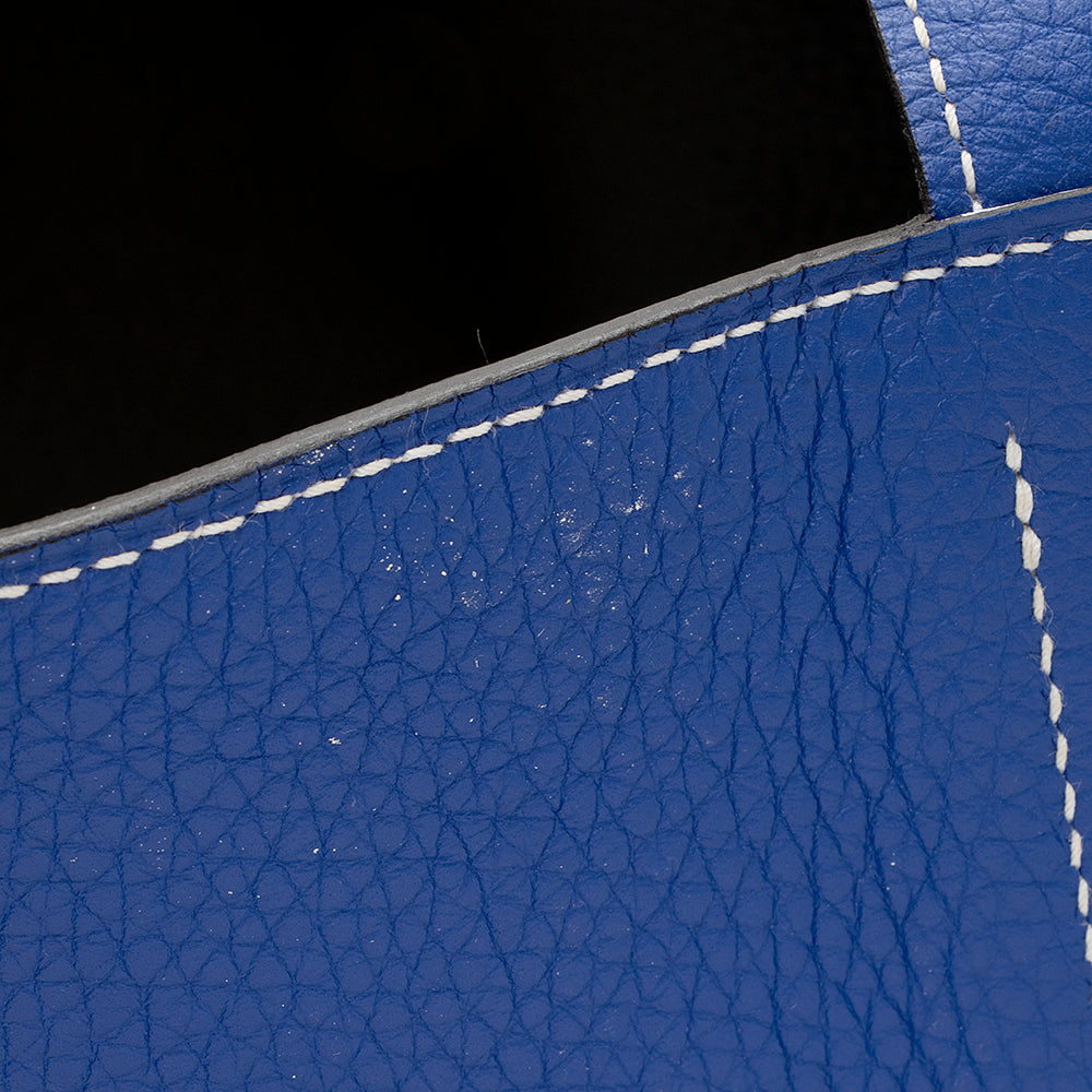Hermes Luxury Clemence Double Sens Tote (Shf ) Leather Tote Bag