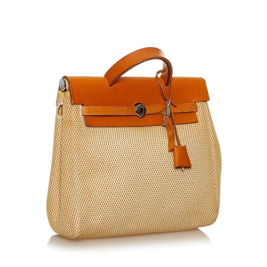 Hermes Luxury Herbag Backpack (Shg ) Canvas