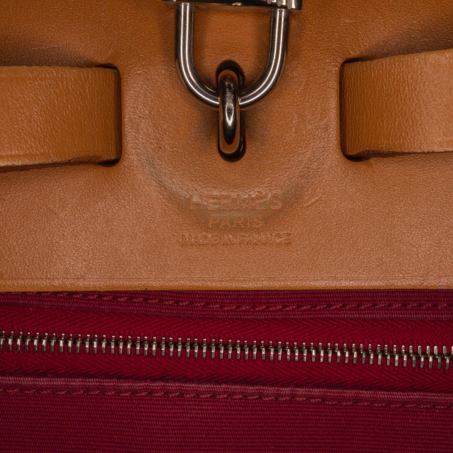 Hermes Luxury Herbag Zip Satchel (Shg Gpghvr) Travel Bag