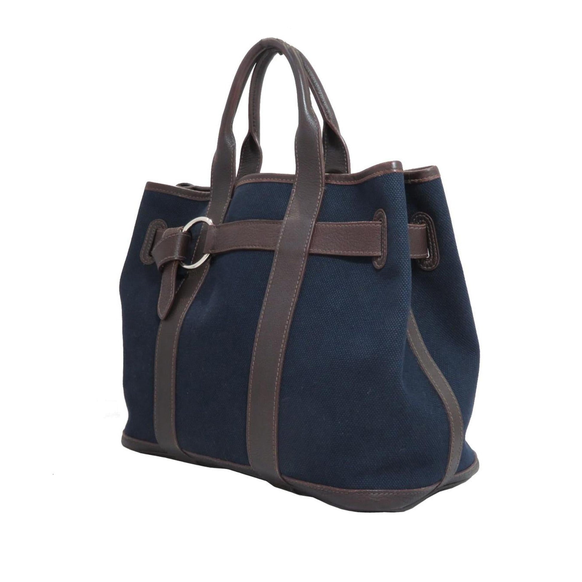 Hermes Luxury Petite Ceinture Pm Tote (Shg ) Canvas Tote Bag