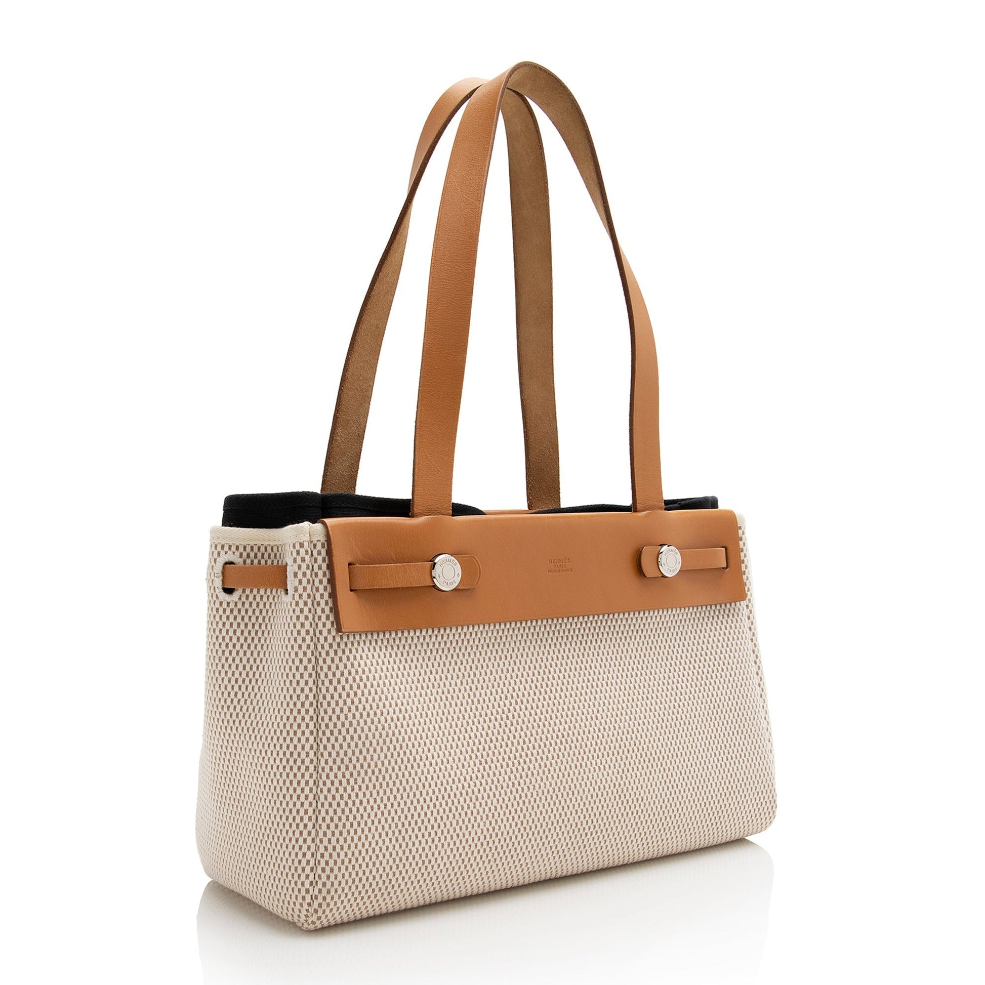 Hermes Luxury Toile Cabas Herbag Pm Convertible Tote Tote Bag