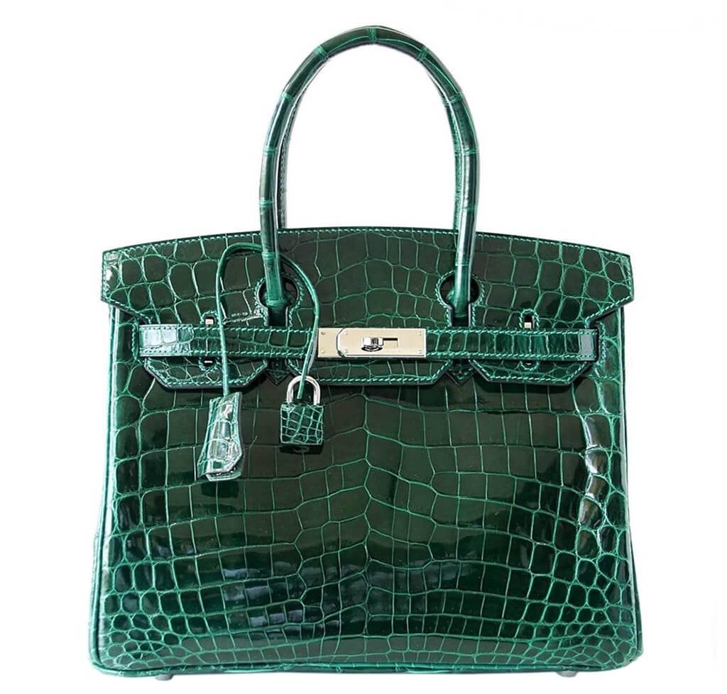Hermes Birkin Bag Emeraude Niloticus Crocodile Travel Bag
