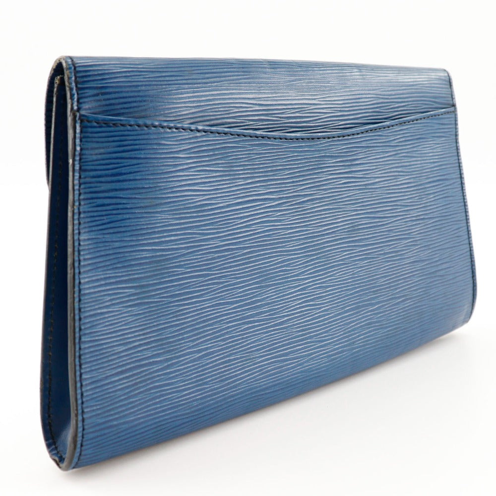 Louis Vuitton M52635 Epi business Art deco Leather Blue Clutch Bag