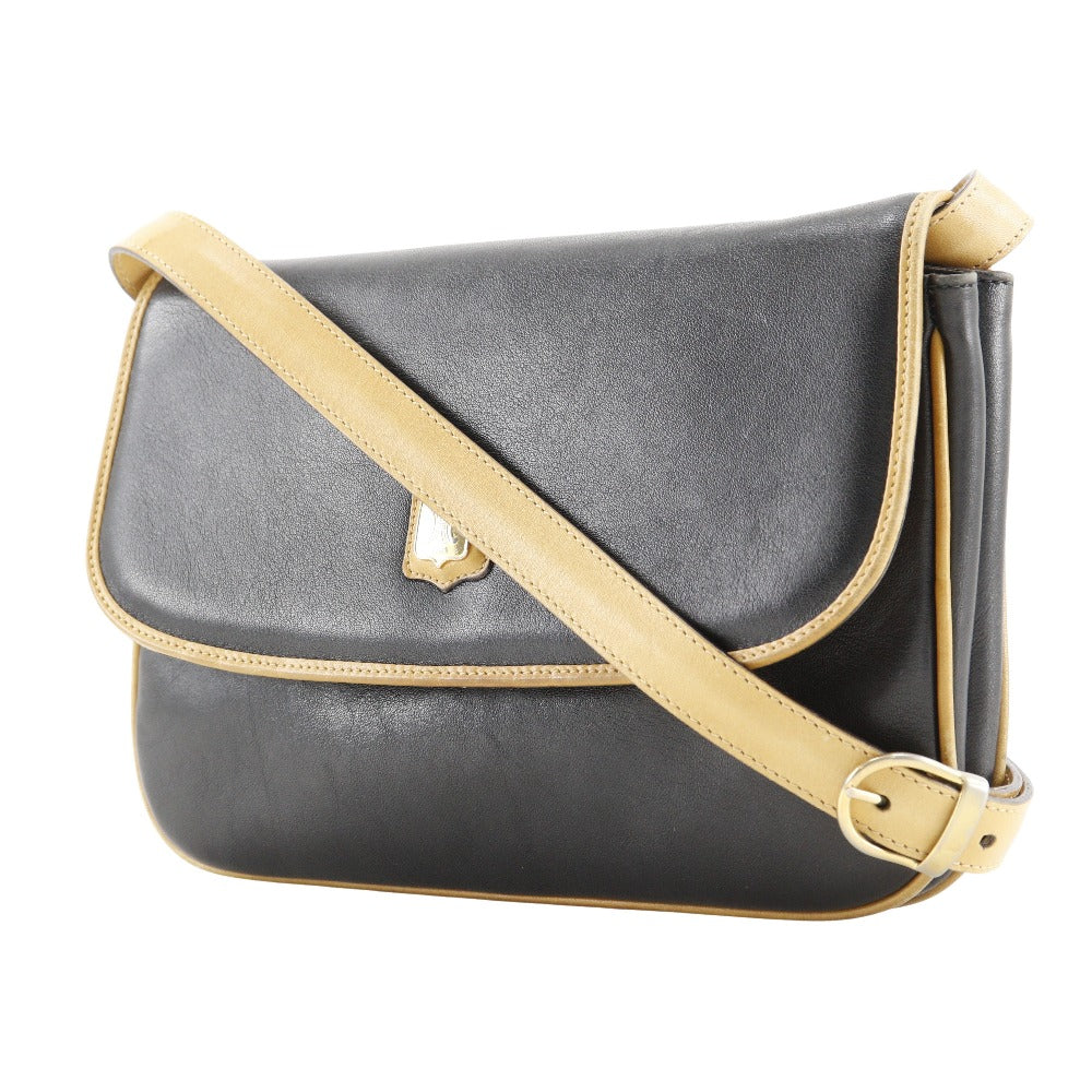 Celine Shoulder Bag Calfskin Way Clutch Old Women Black