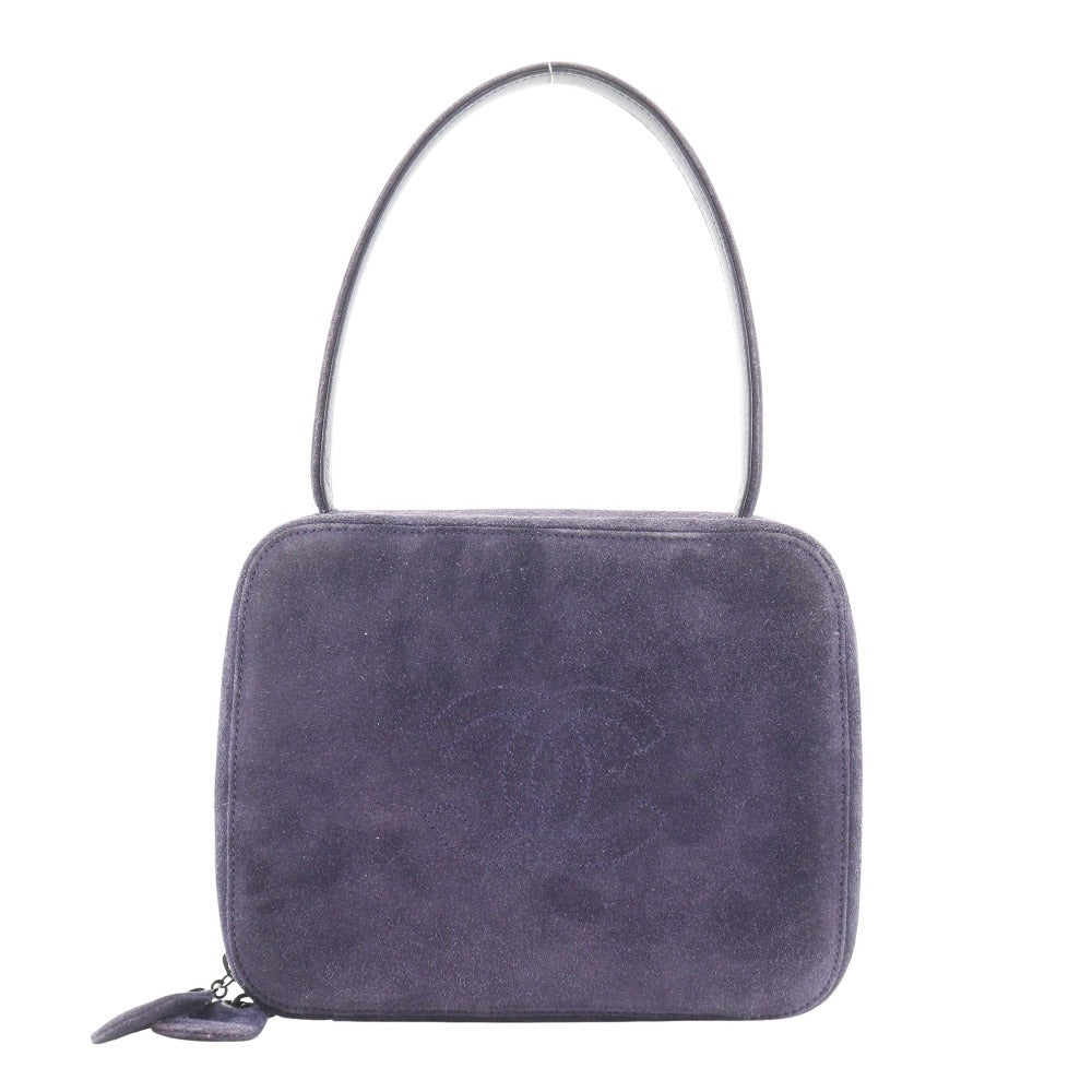 Chanel Suede purple COCO Mark One handle Handbag