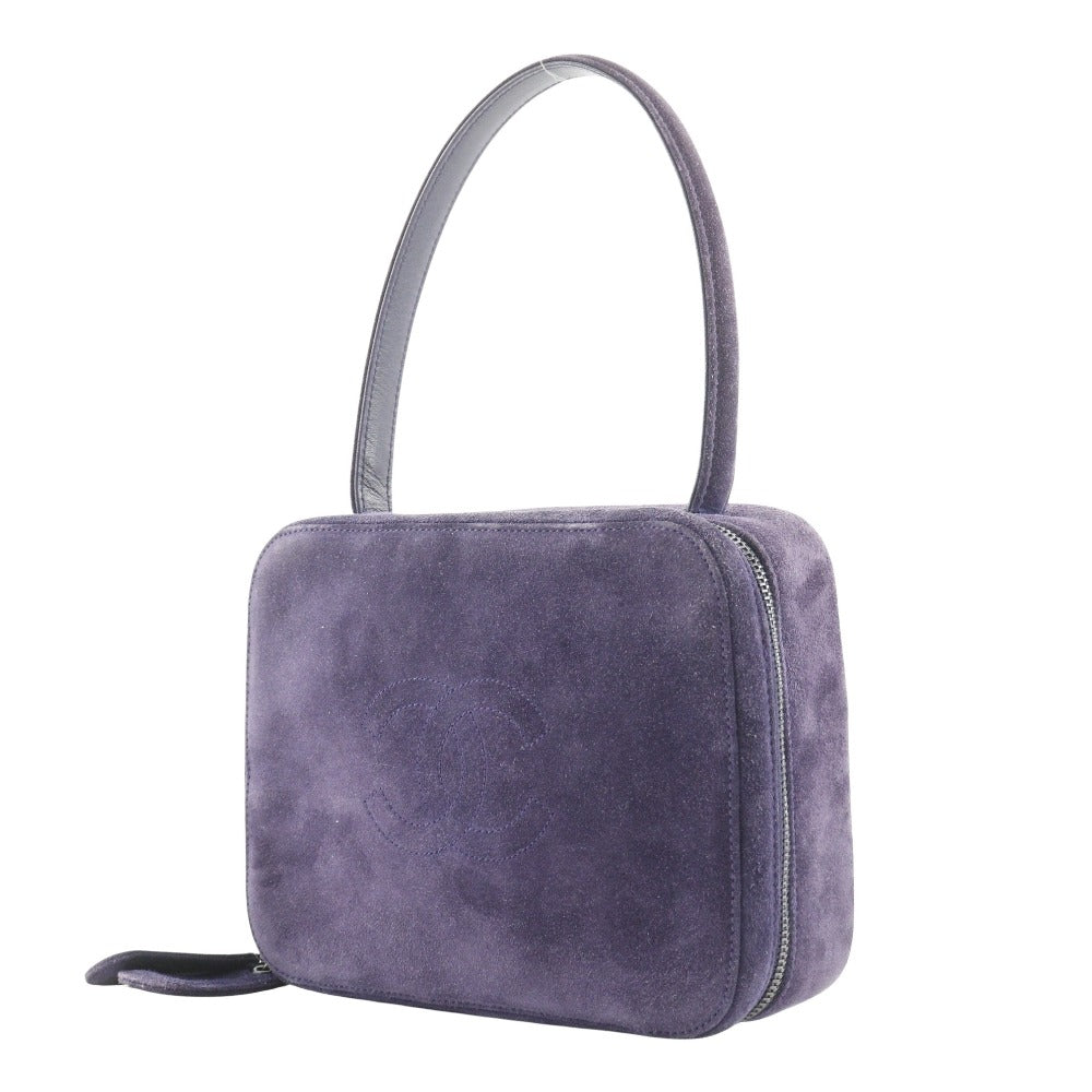 Chanel Suede purple COCO Mark One handle Handbag