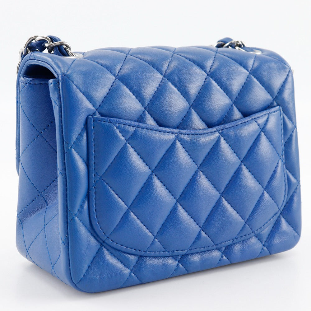 Chanel lambskin Matrasse ChainShoulder Blue Shoulder Bag