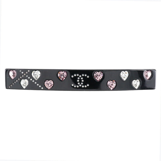 Chanel Coco Mark Heart Barrette Plastic Rhinestone Bag