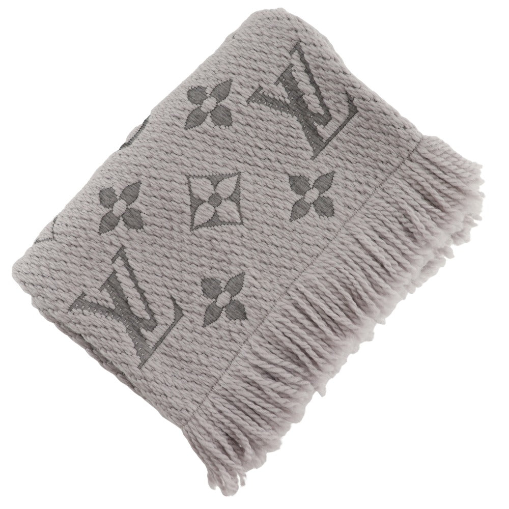 Louis Vuitton Scarf M74742 Esharp Logomania Wool Gray Apparel